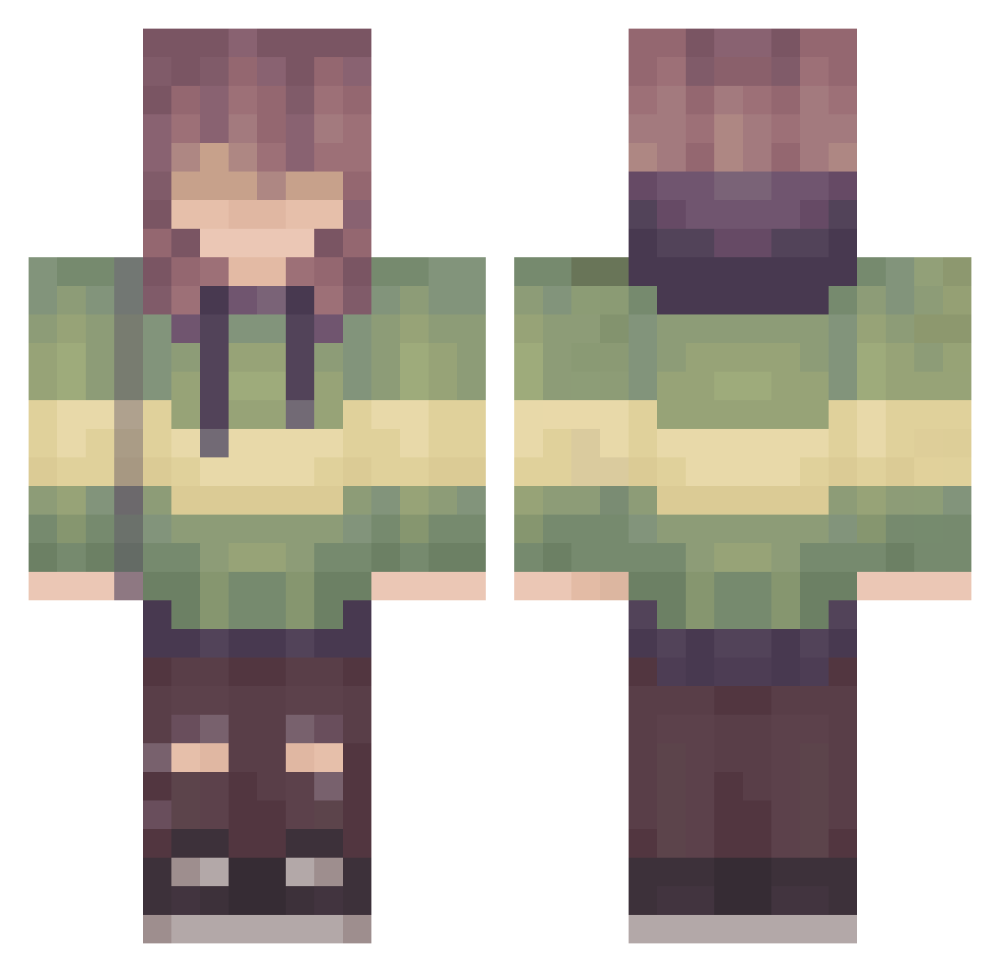 SalMon2468 Minecraft skin, front and back view