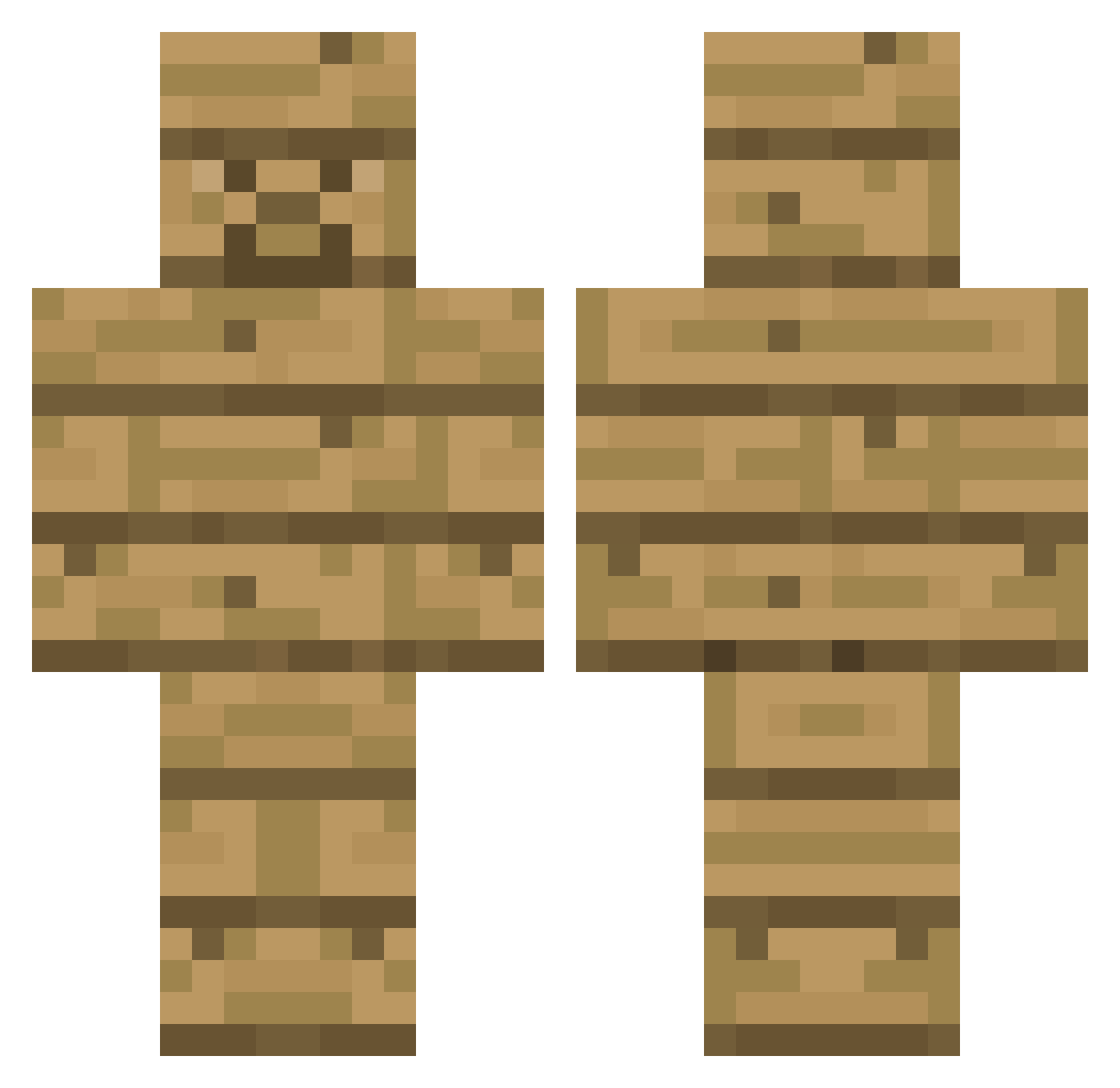 Authentiic_ Minecraft skin, front and back view