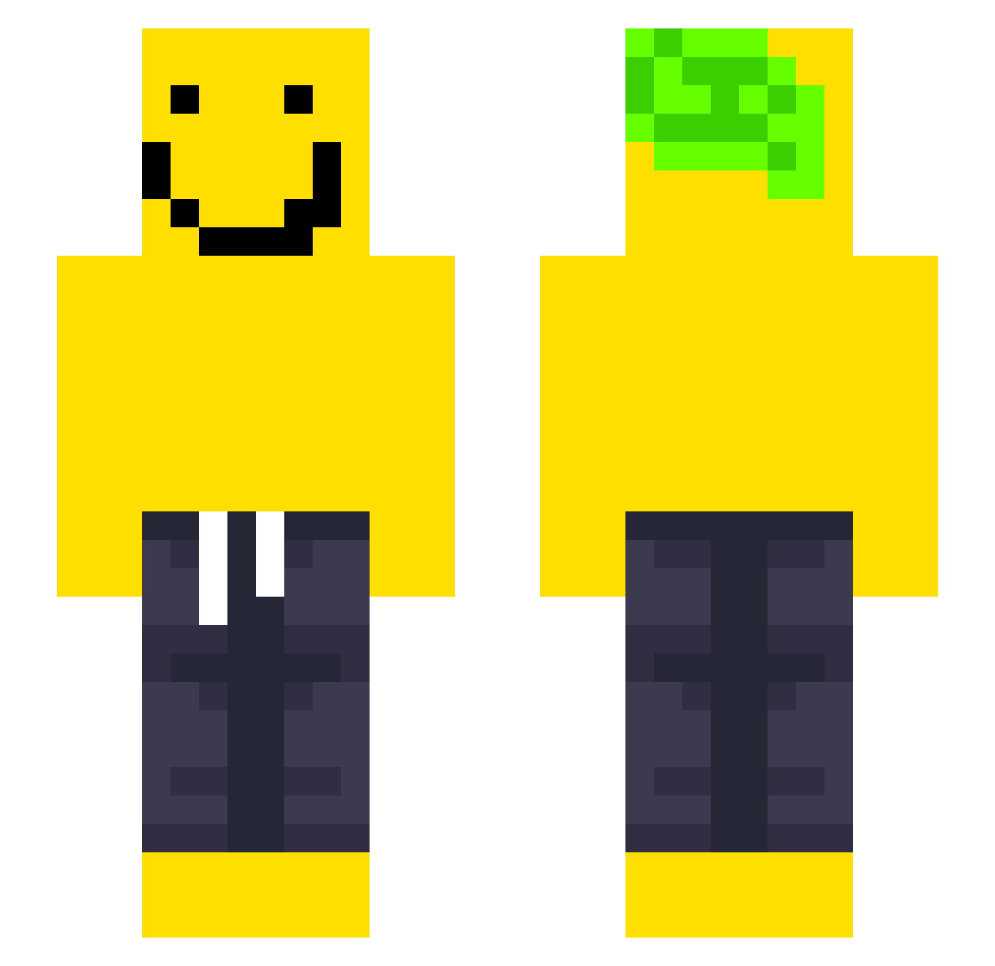 SonicPercyLe Minecraft skin, front and back view