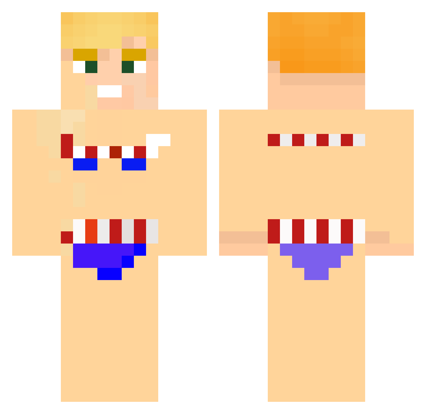 howtomakethenba Minecraft skin, front and back view