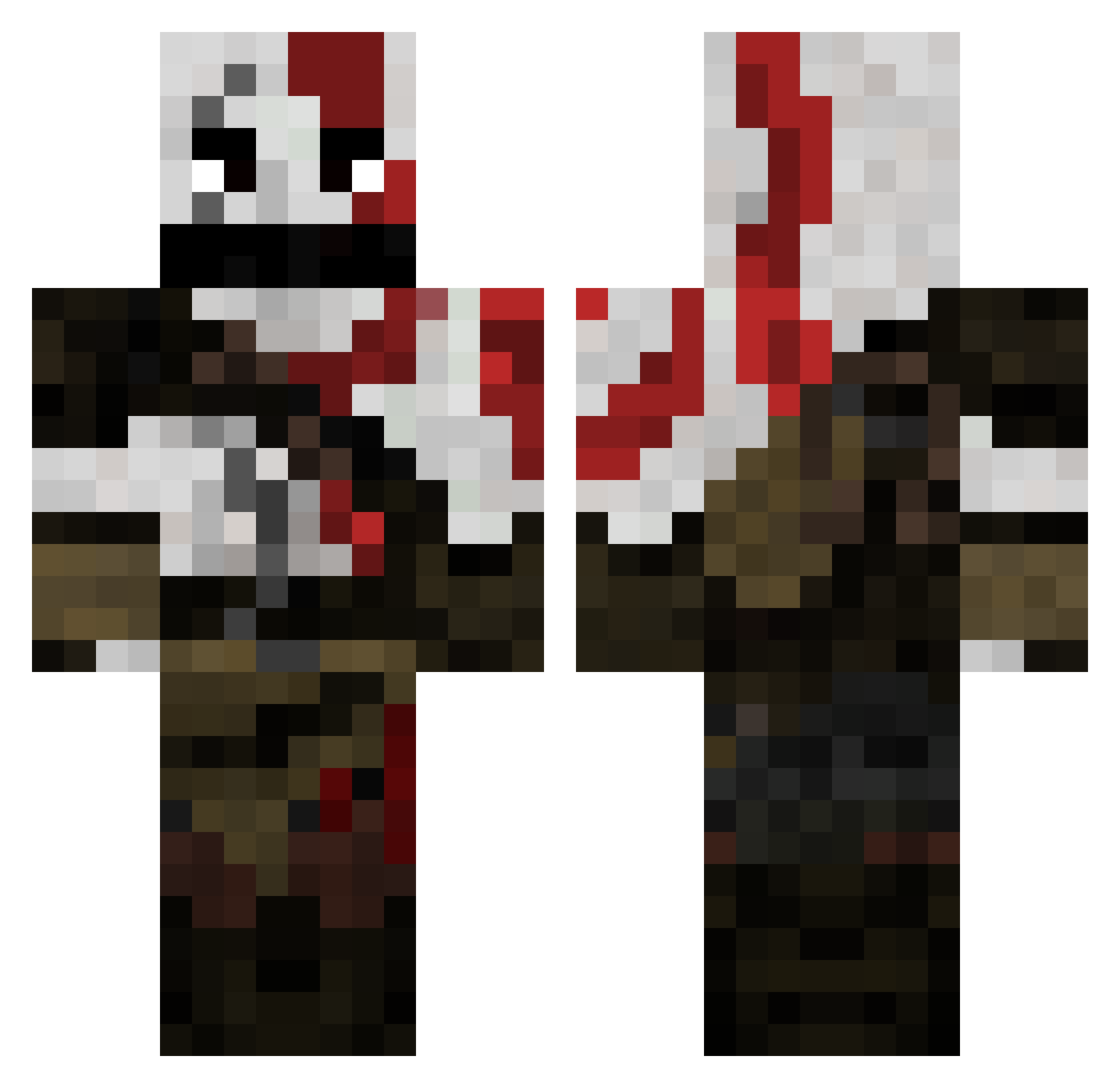 The_Next_Hokage Minecraft skin, front and back view