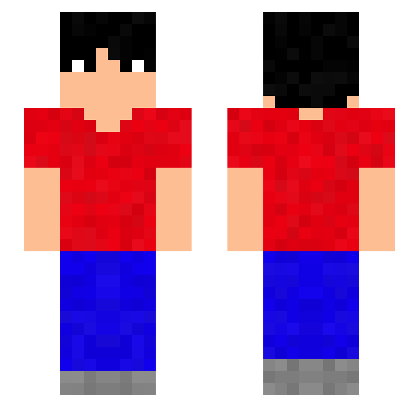 BigMiniBear Minecraft skin, front and back view