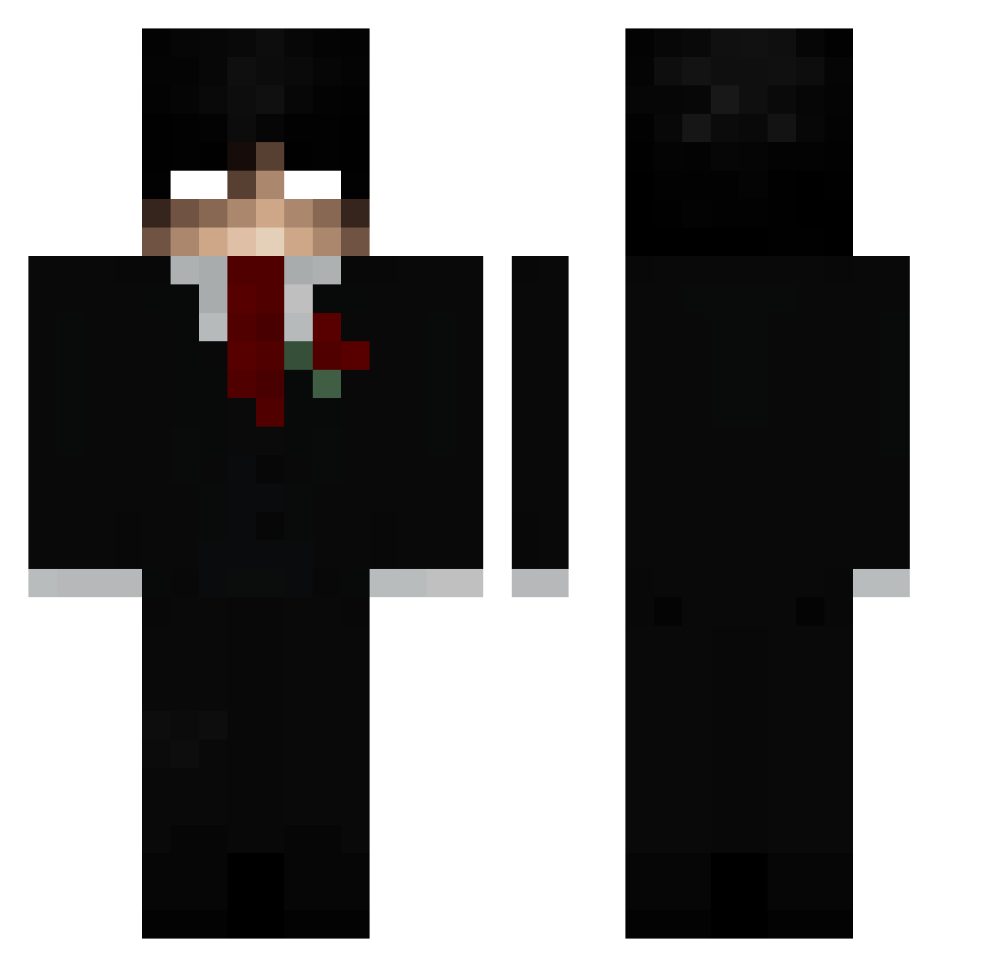 Fioletowa_lama Minecraft skin, front and back view