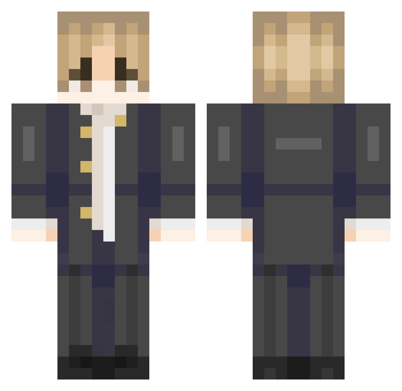 Star_Lord01 Minecraft skin, front and back view