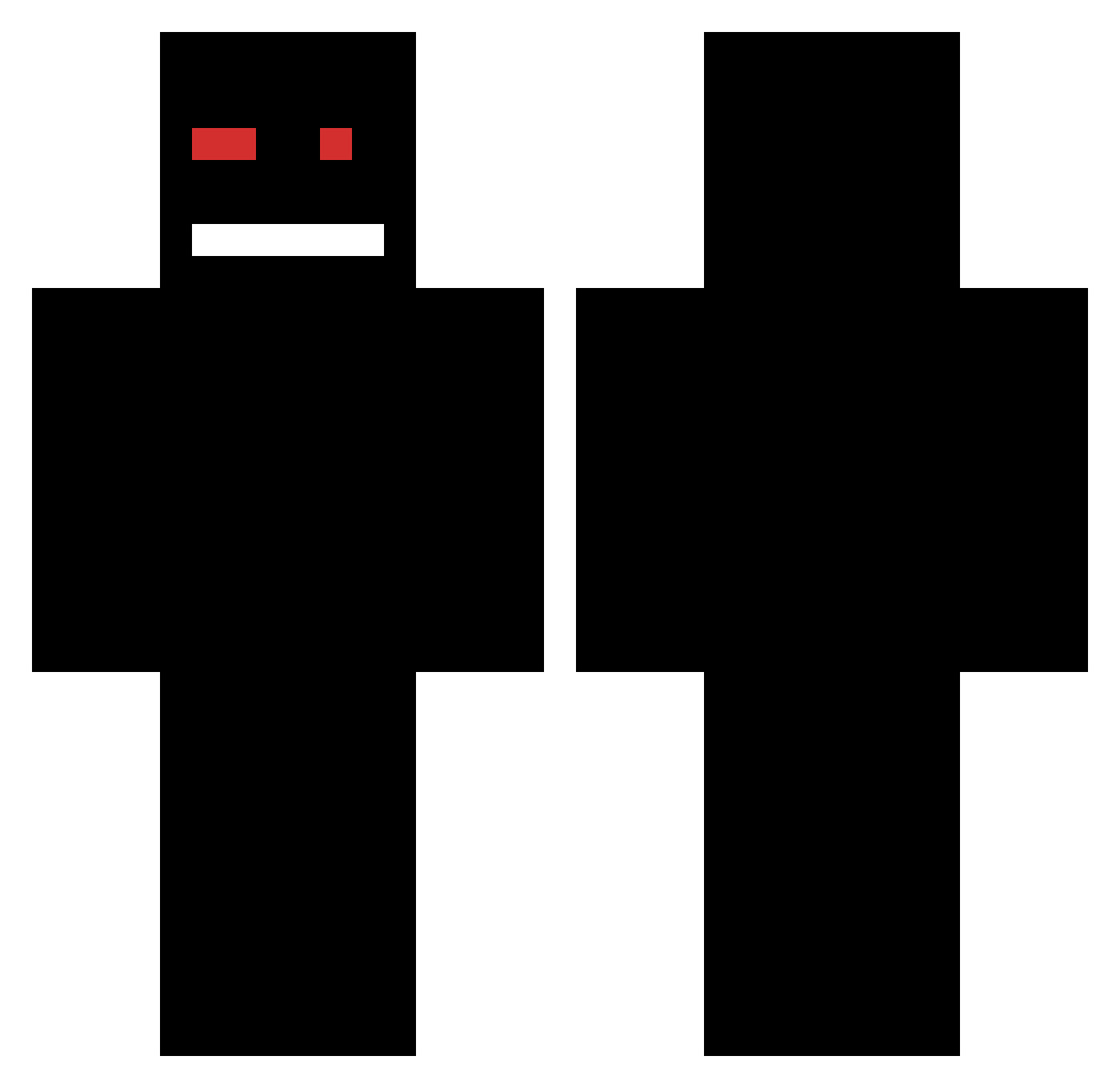 61arza54 Minecraft skin, front and back view