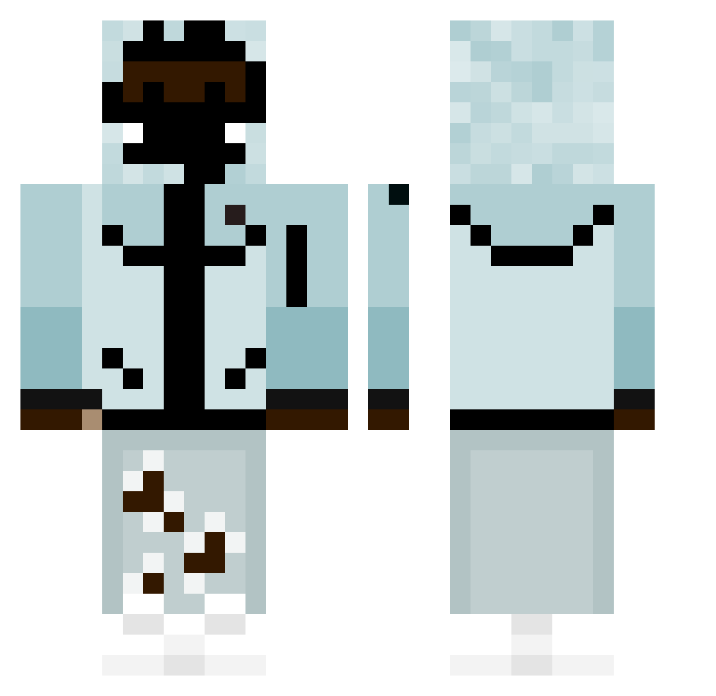 TSant_0 Minecraft skin, front and back view