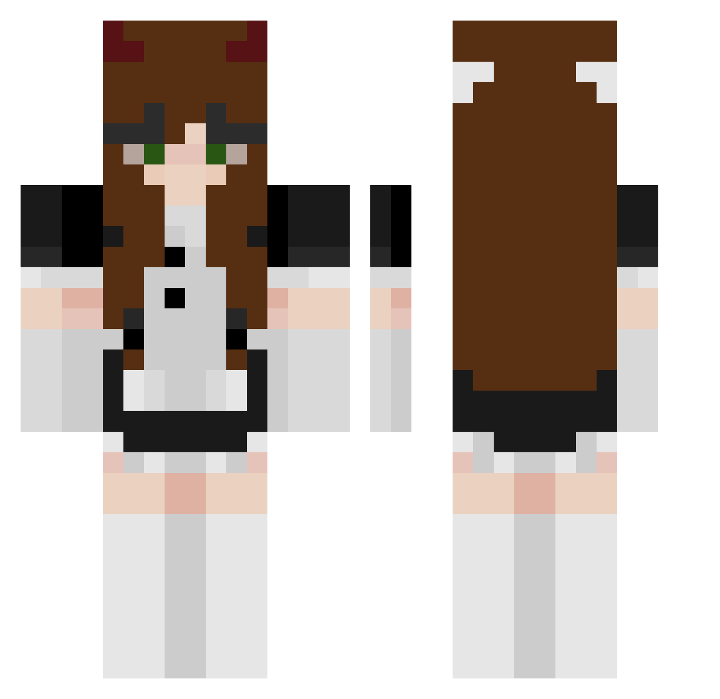 zookies_ Minecraft skin, front and back view
