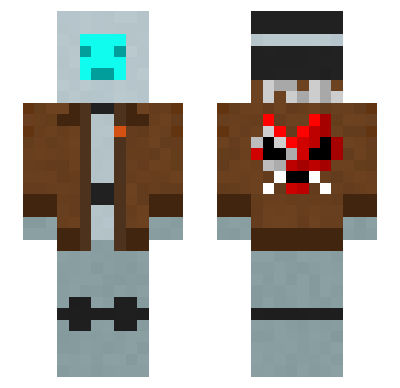 Yolkatsin Minecraft skin, front and back view