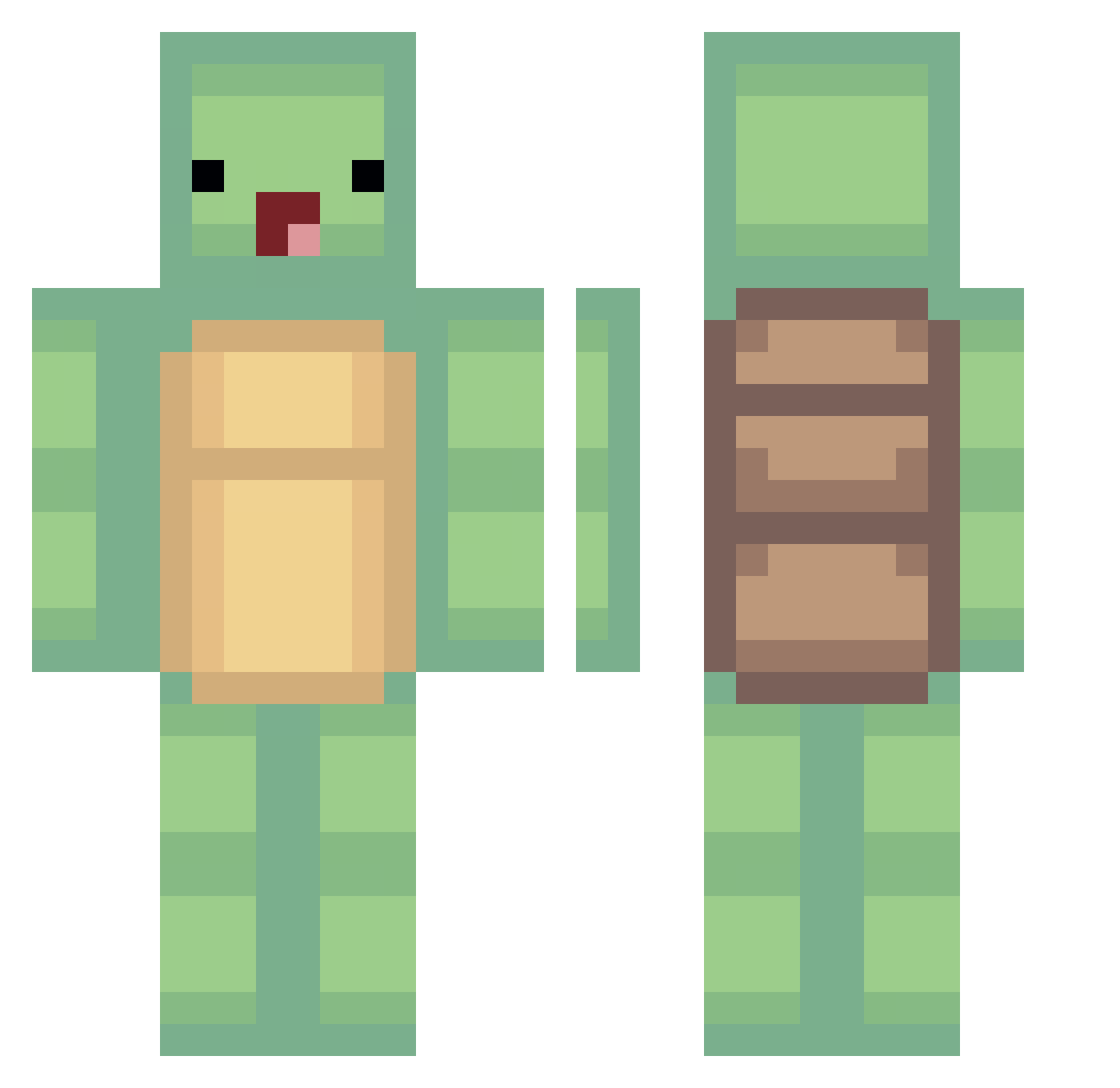 PITAGORAS_1 Minecraft skin, front and back view
