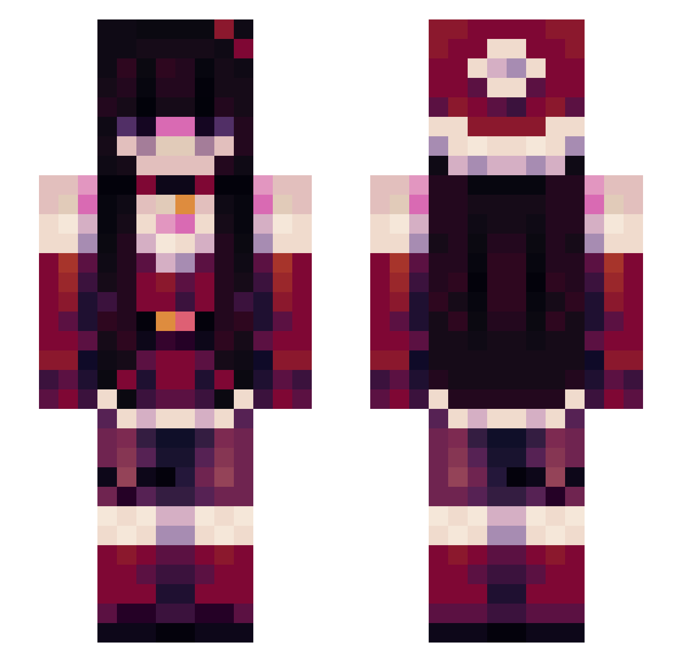 _Negativeyoshi_ Minecraft skin, front and back view