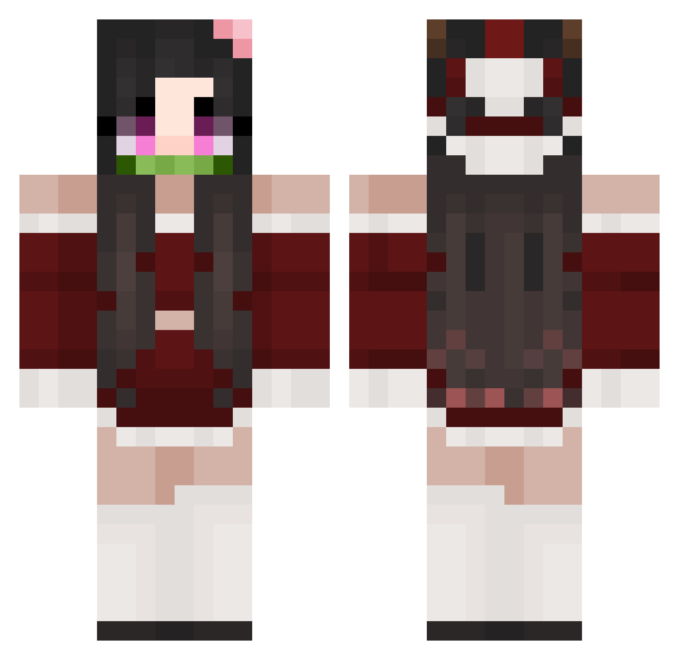 Dou_zi_opx Minecraft skin, front and back view