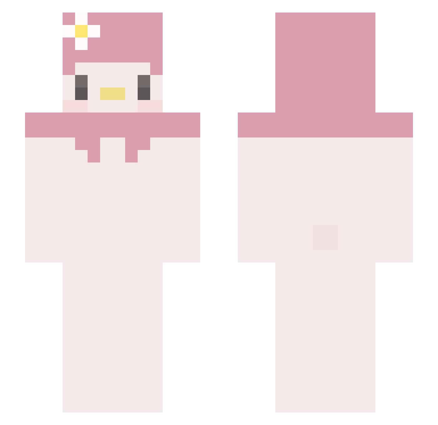 amouir Minecraft skin, front and back view