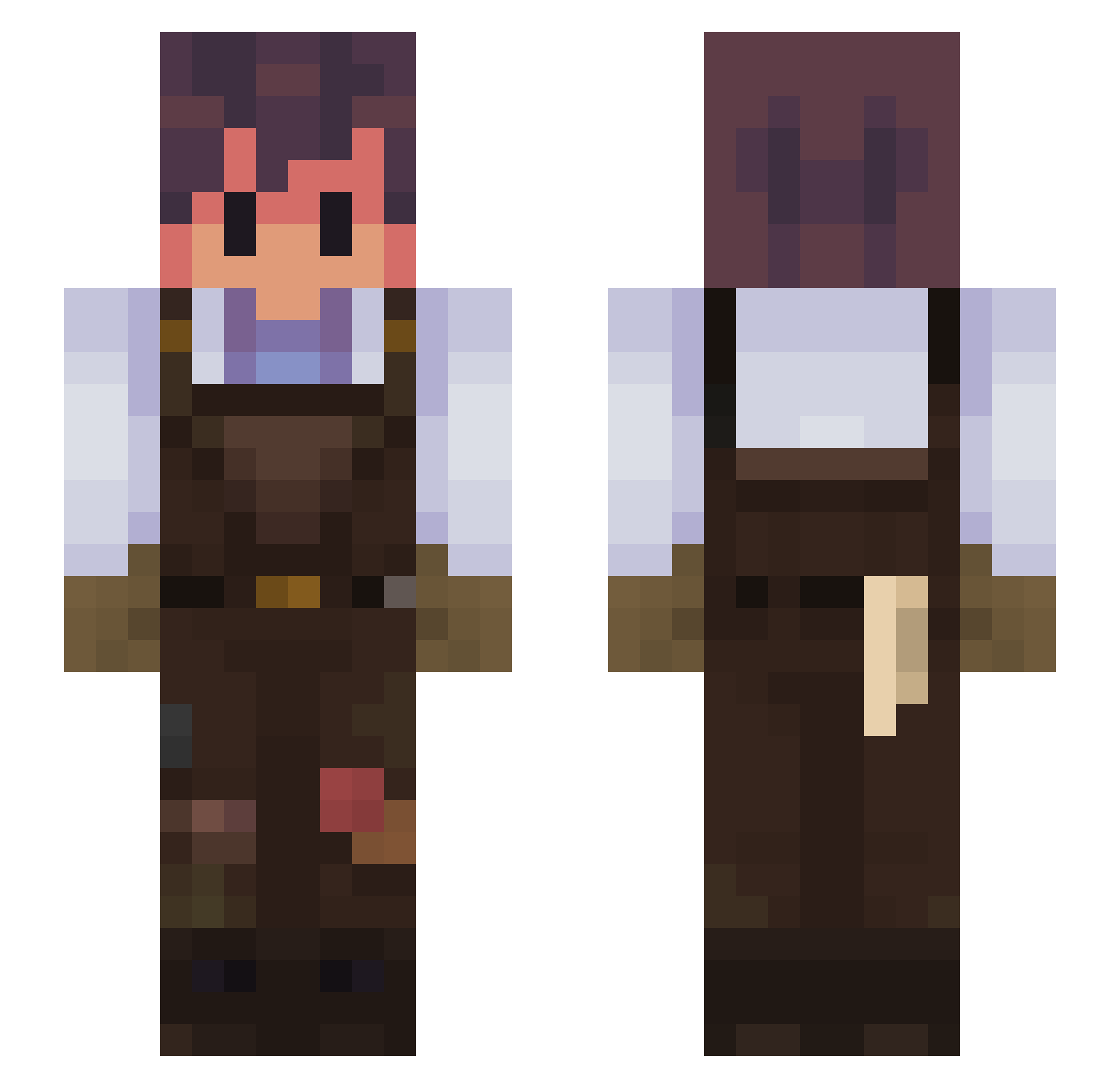 SciencePerson Minecraft skin, front and back view