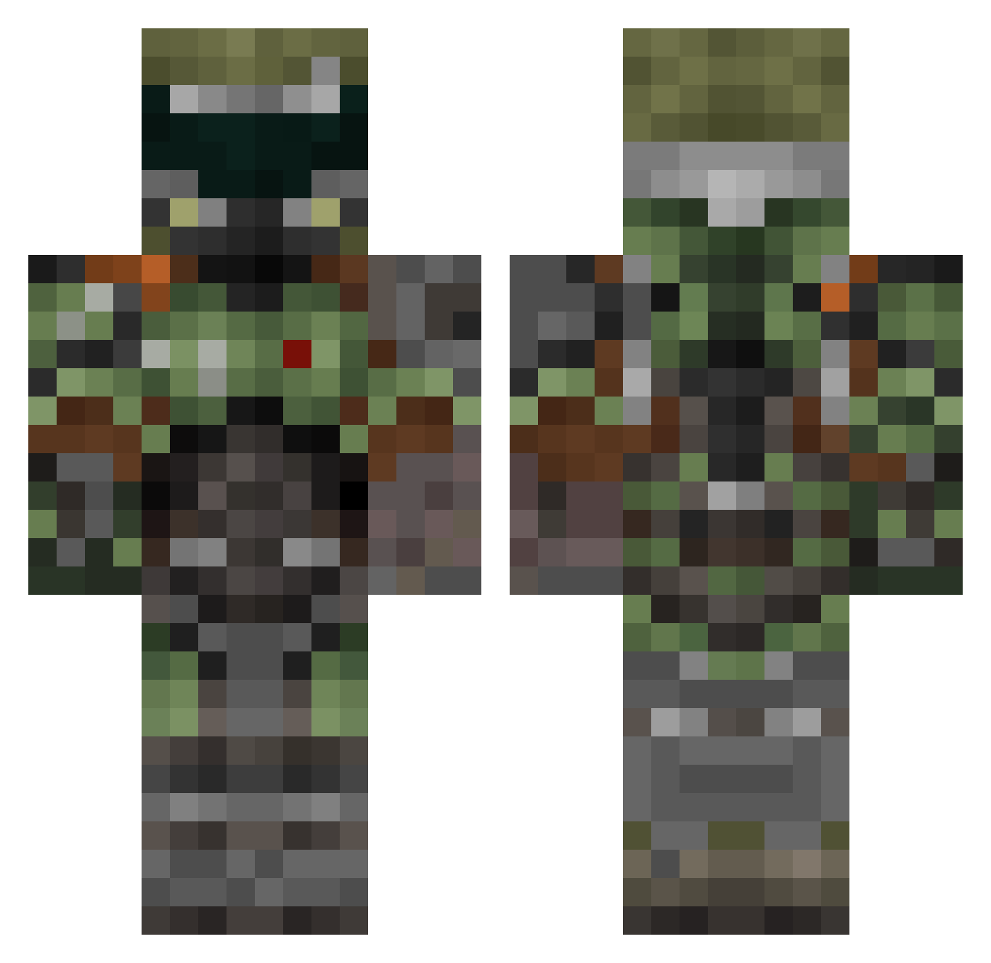 chtig4mer Minecraft skin, front and back view