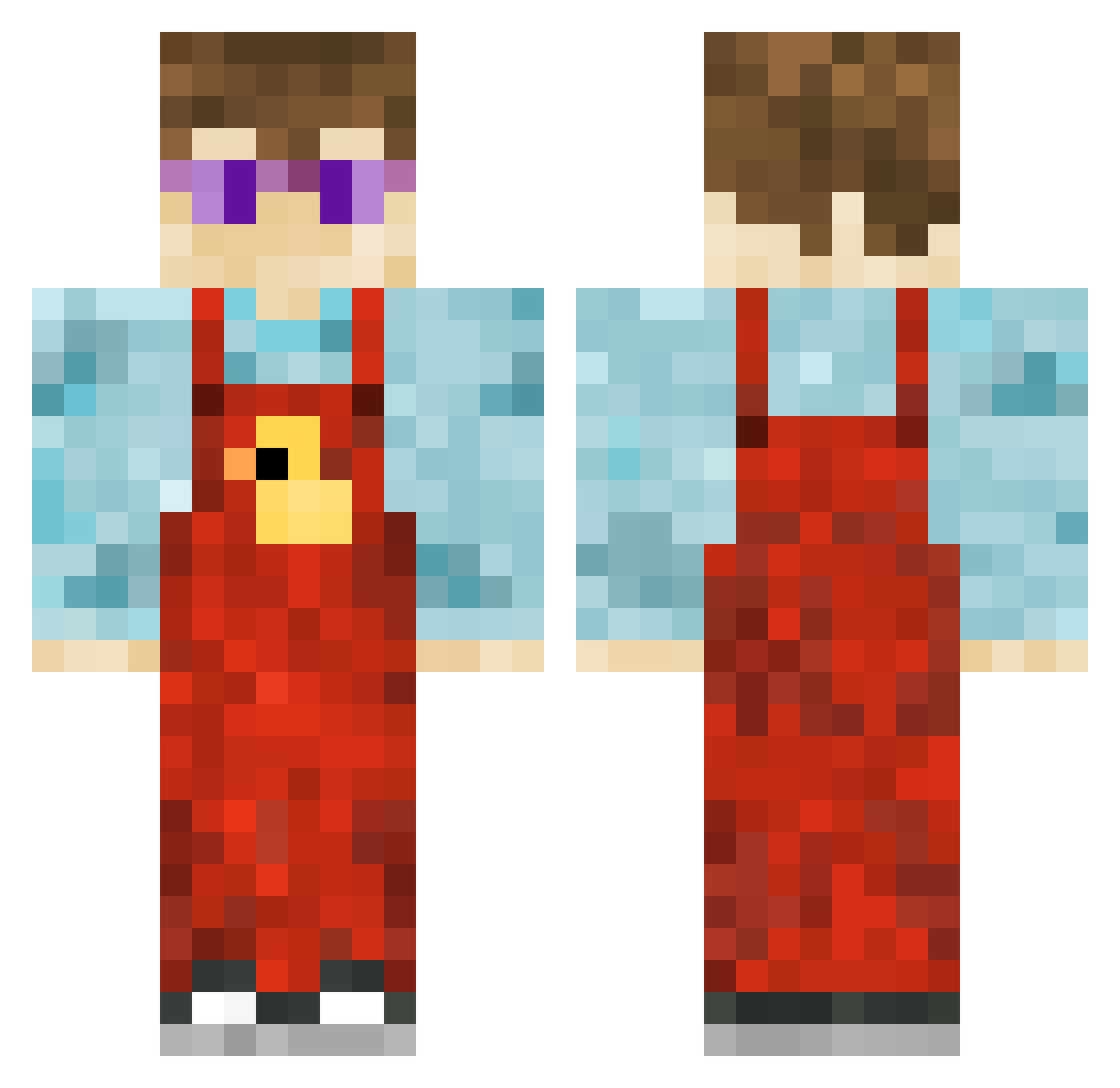 Fazy_22 Minecraft skin, front and back view