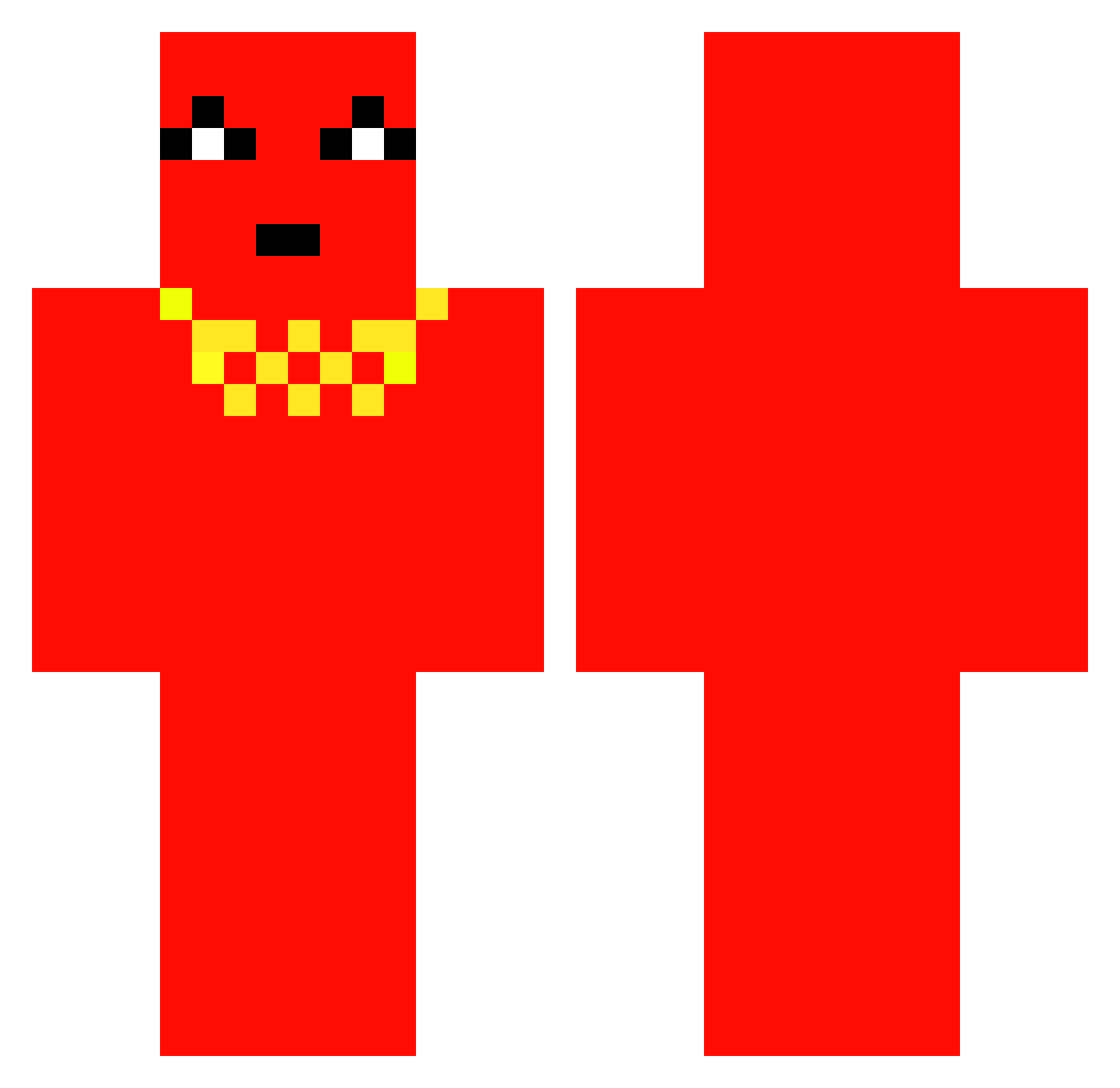 Rayzendw Minecraft skin, front and back view
