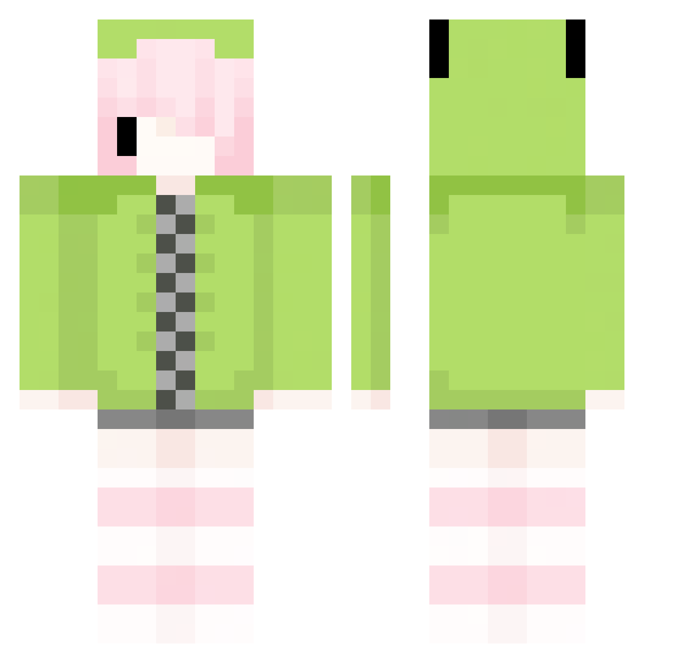 R3N_0 Minecraft skin, front and back view