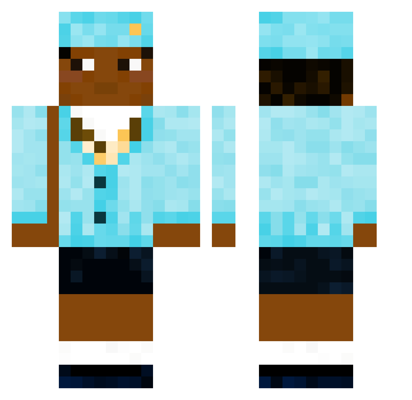 FartsoBUTT77 Minecraft skin, front and back view