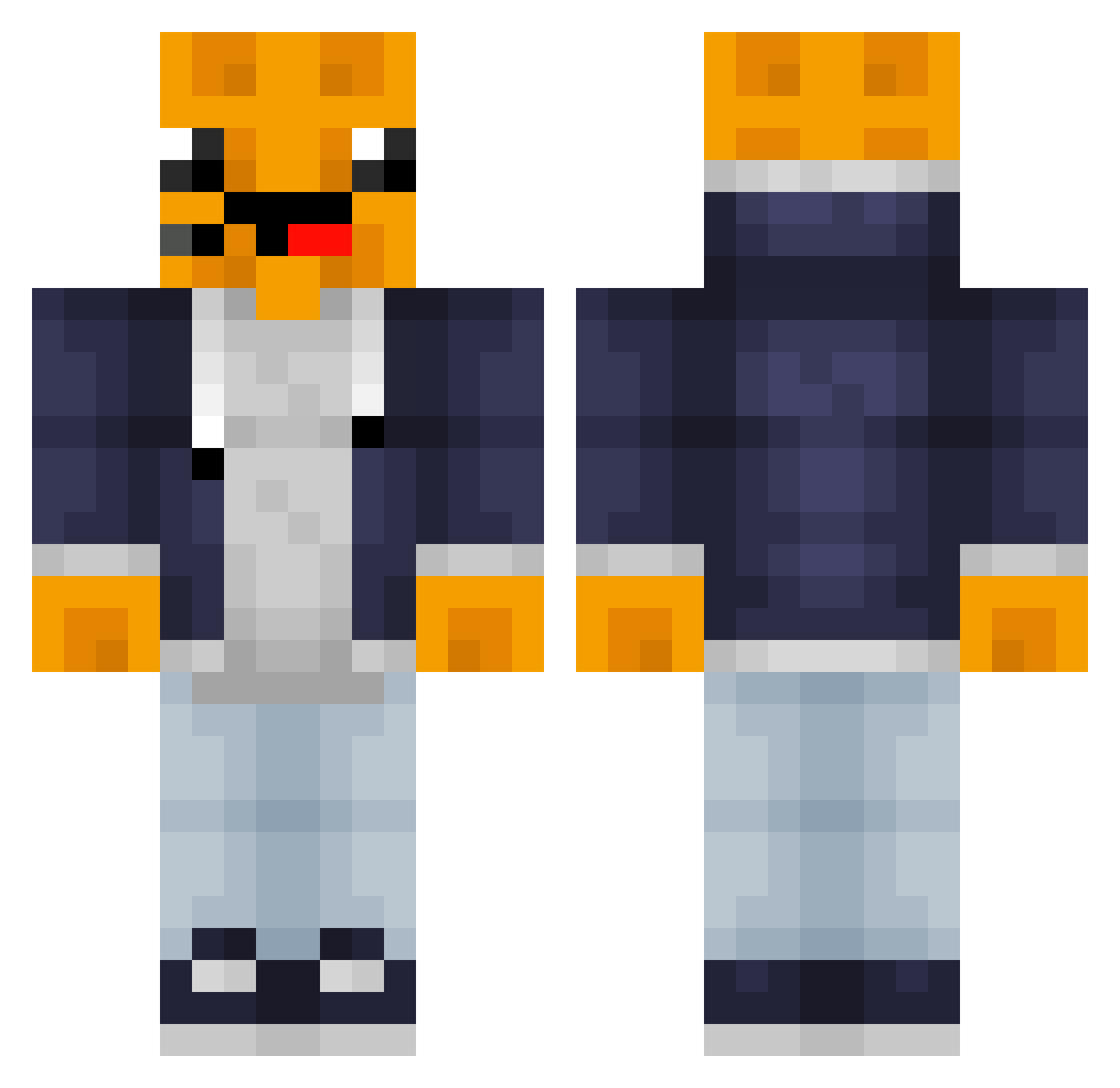 cosm1cc Minecraft skin, front and back view