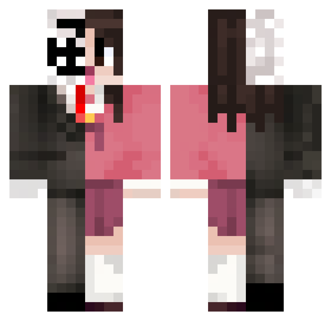 XAXAXAXAXAXAXA_ Minecraft skin, front and back view