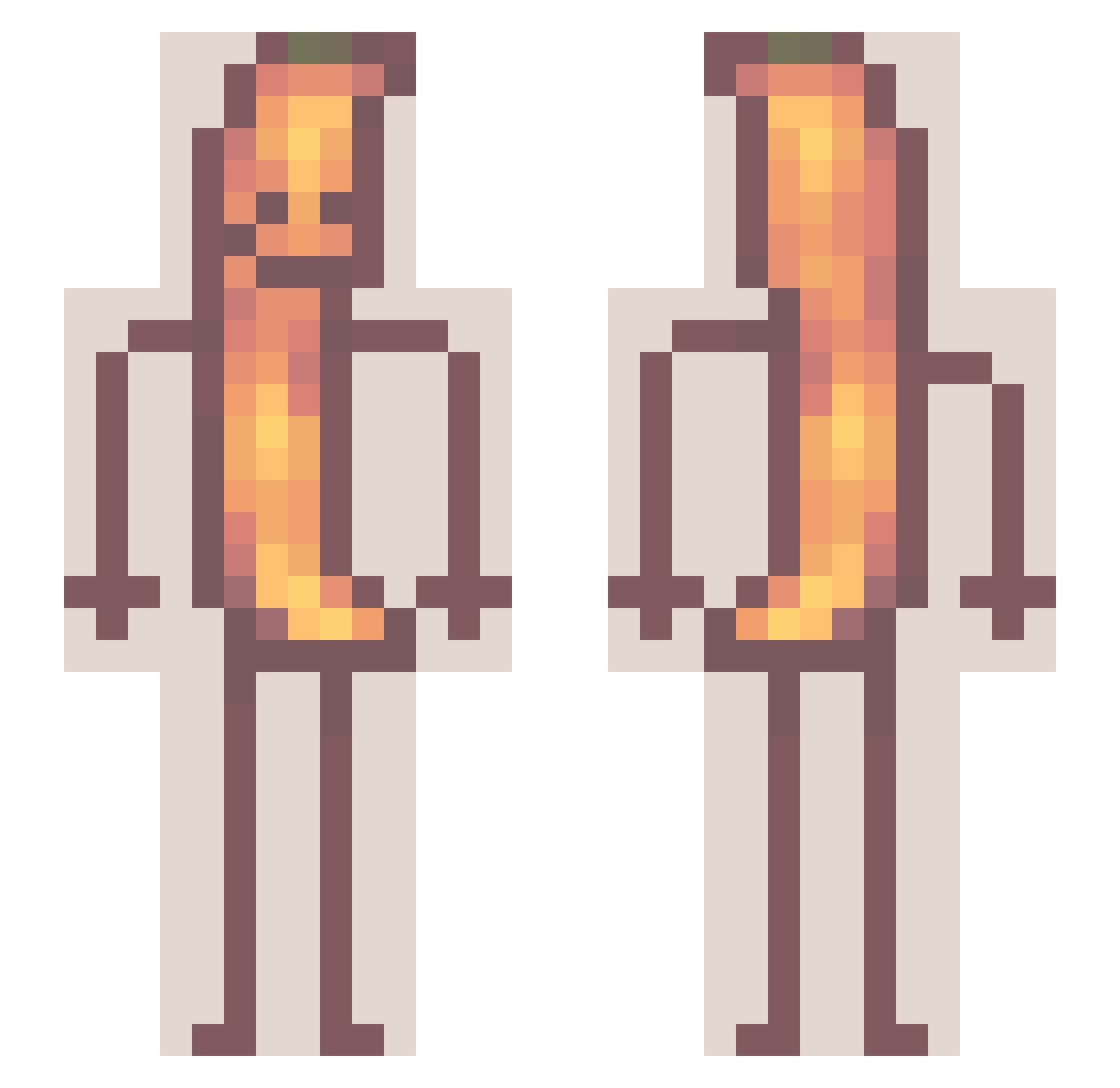 Ye11oow Minecraft skin, front and back view