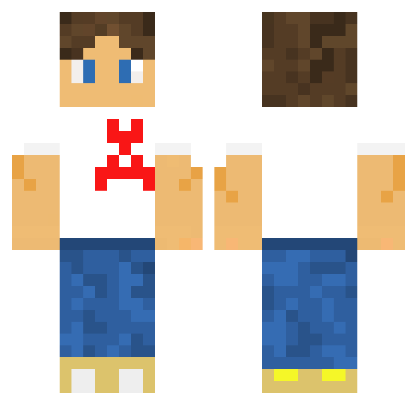 redstlol_ Minecraft skin, front and back view