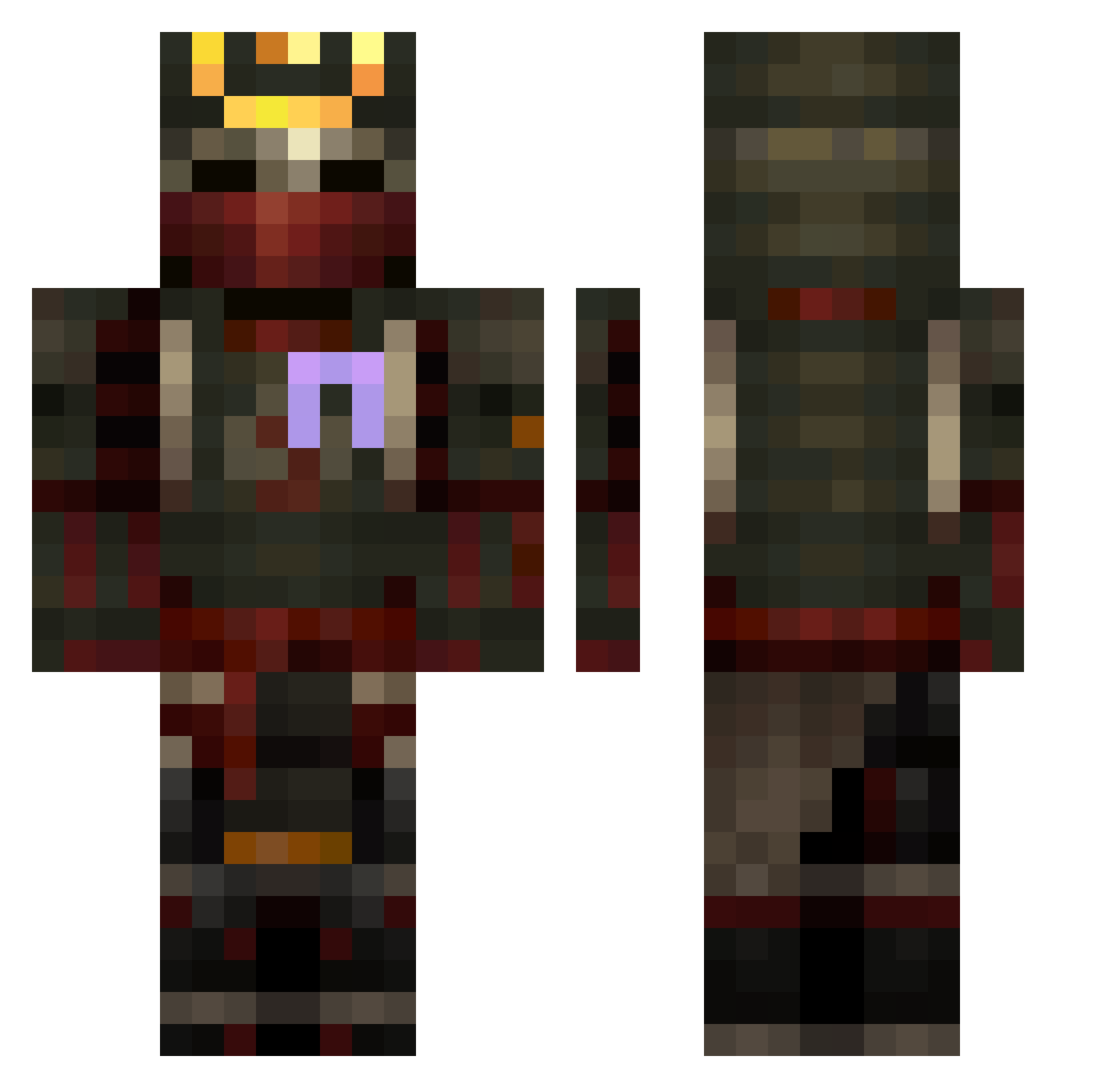 czlekolada Minecraft skin, front and back view