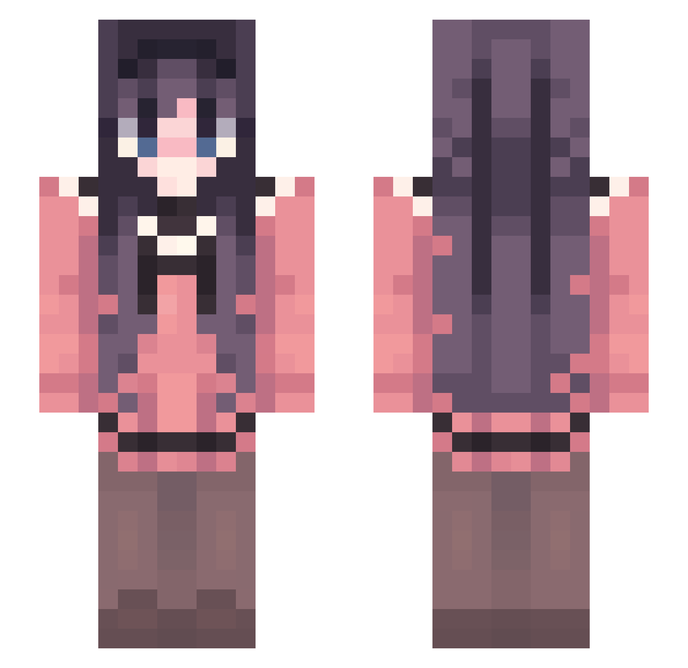 SkorpionizerTNT Minecraft skin, front and back view