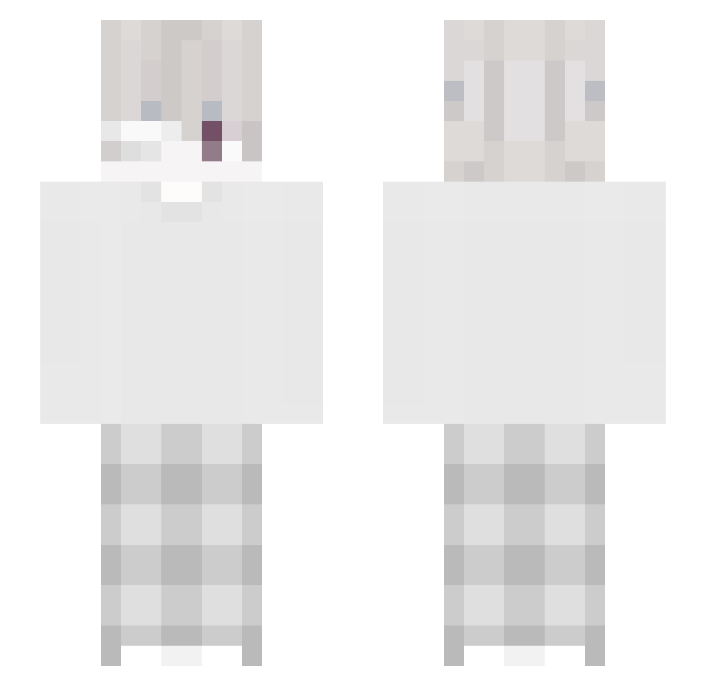 whoknowsslf Minecraft skin, front and back view