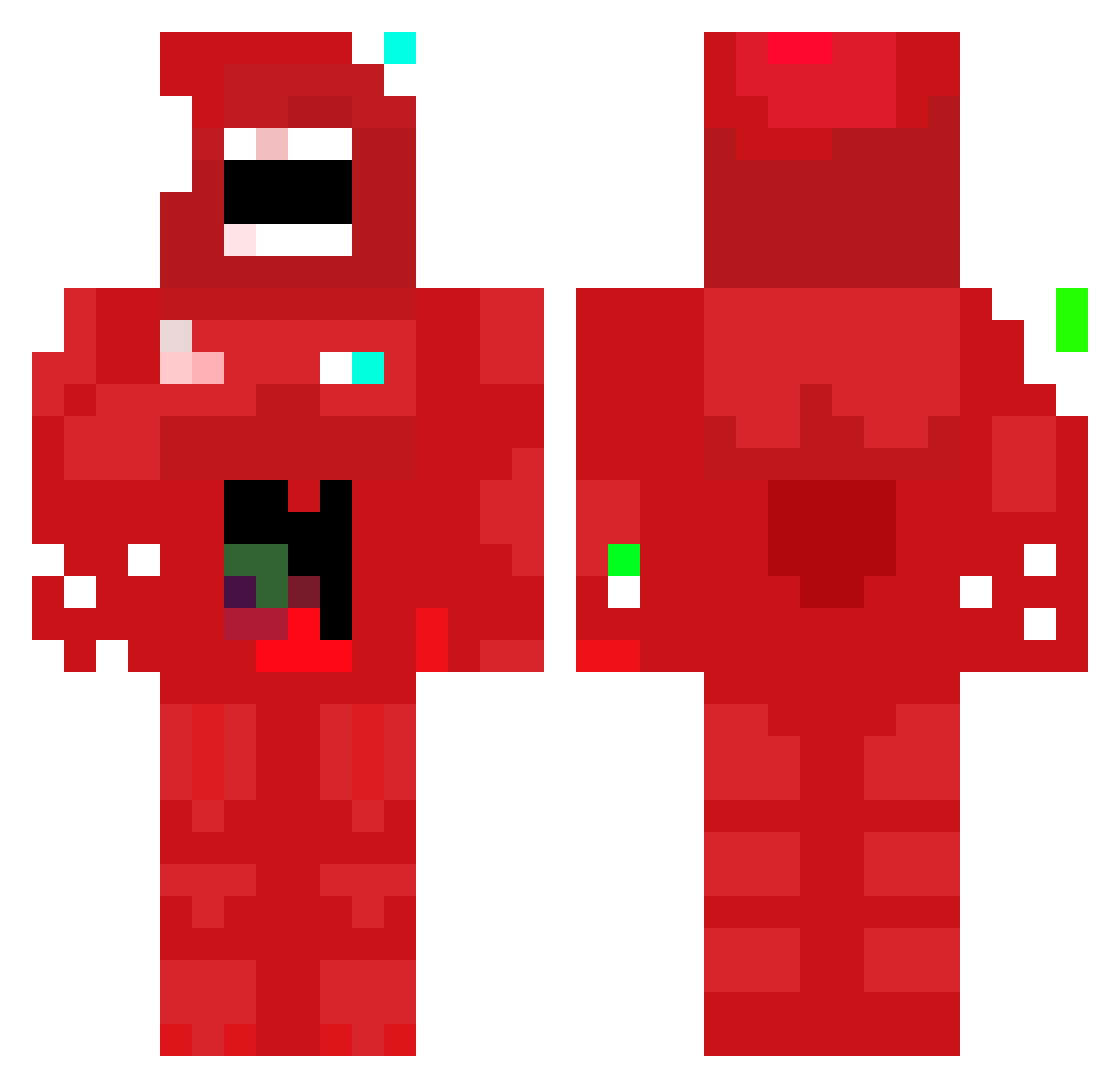 Giovacca Minecraft skin, front and back view