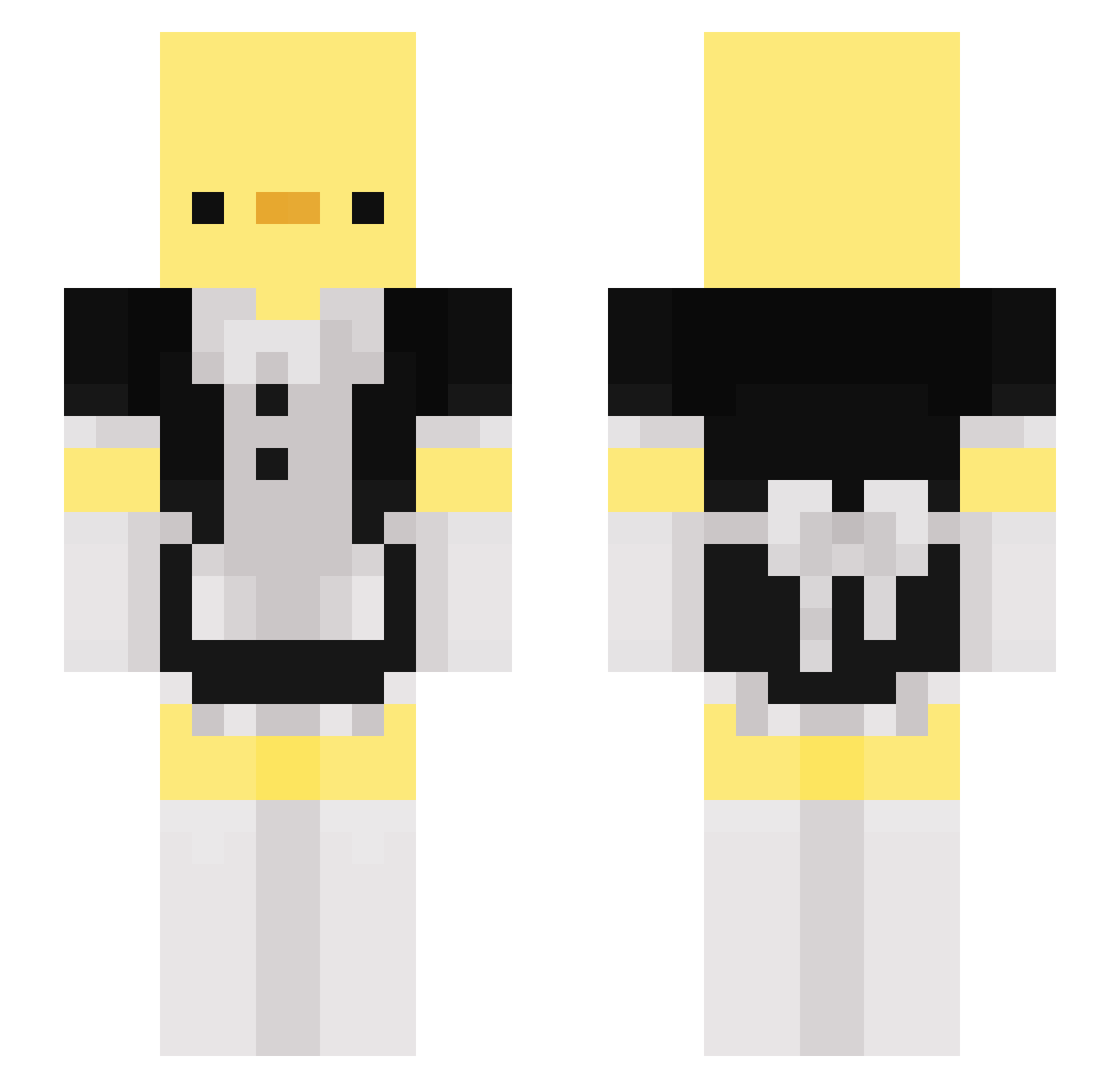 ieatbarbies Minecraft skin, front and back view
