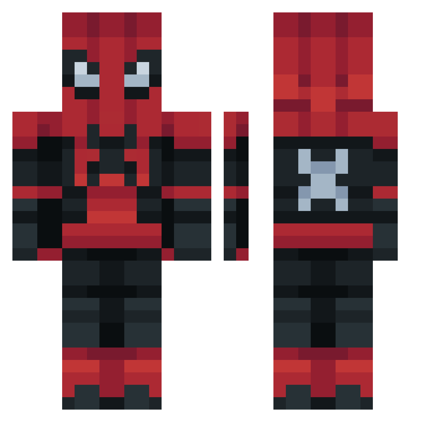 stray07 Minecraft skin, front and back view