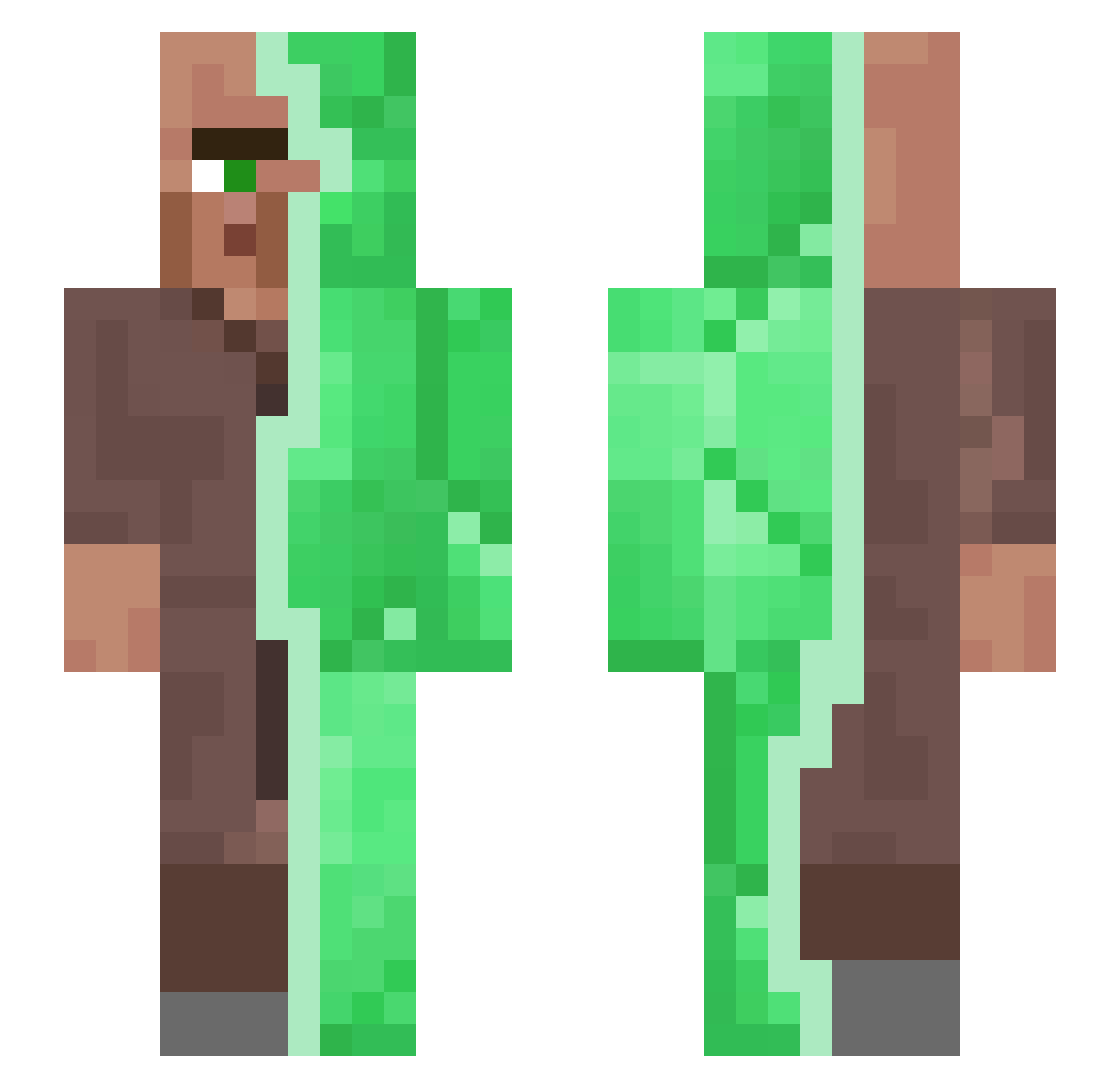 Netanyahu_mossad Minecraft skin, front and back view