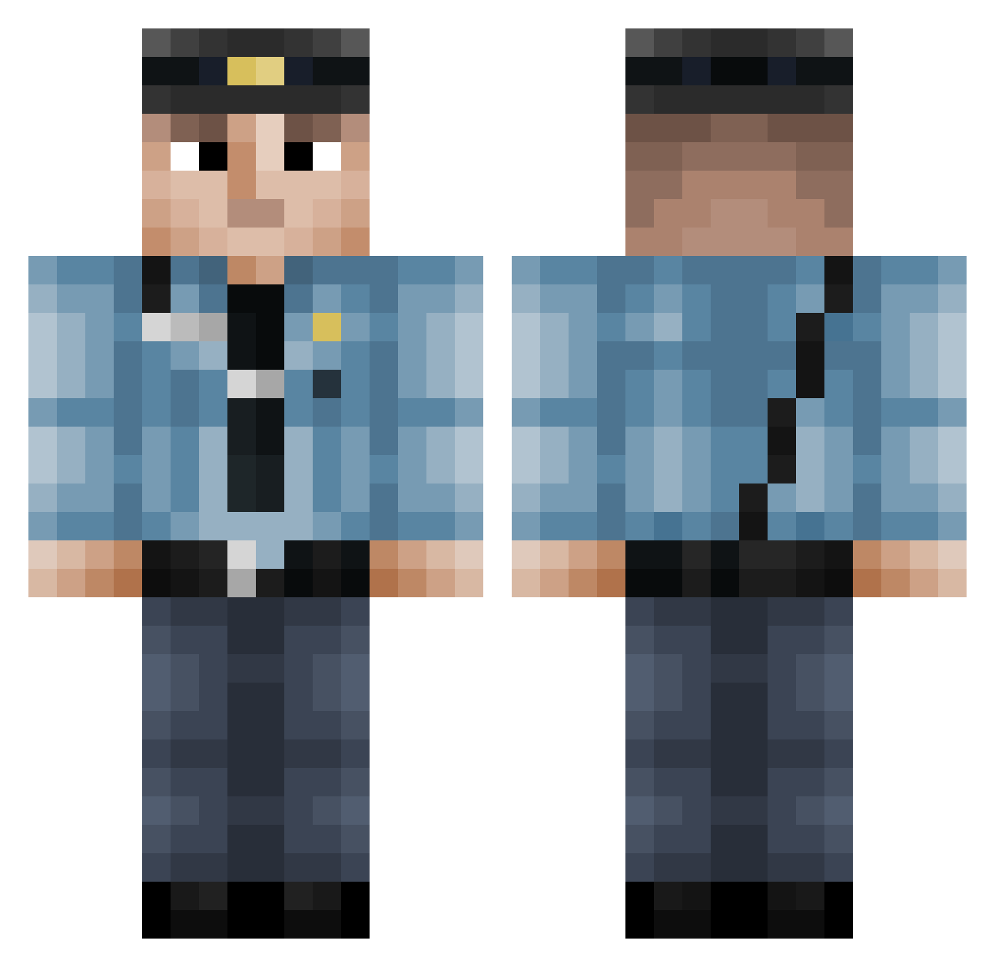SimonNelson2 Minecraft skin, front and back view