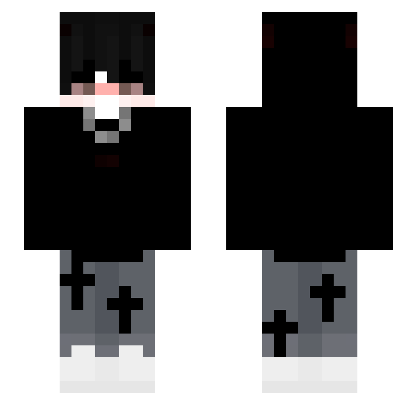 SeeThisSkill Minecraft skin, front and back view