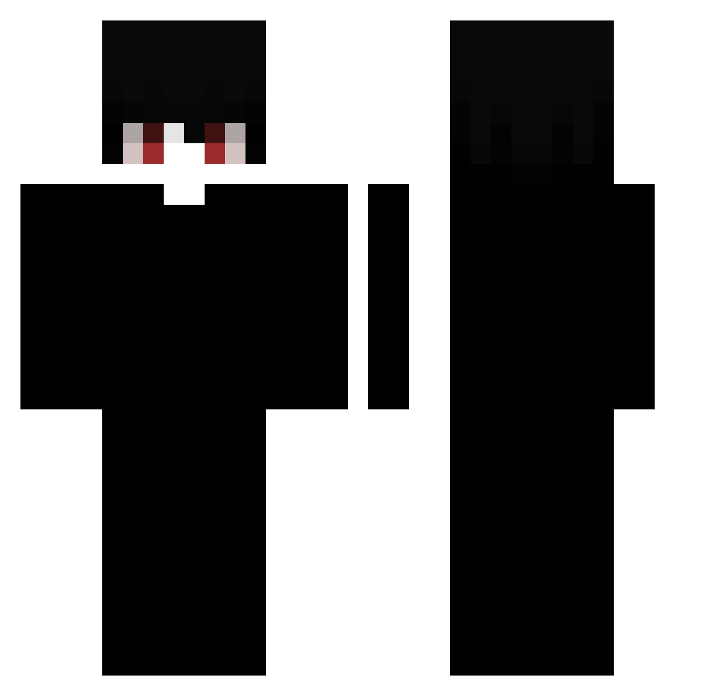 zwartgeld Minecraft skin, front and back view