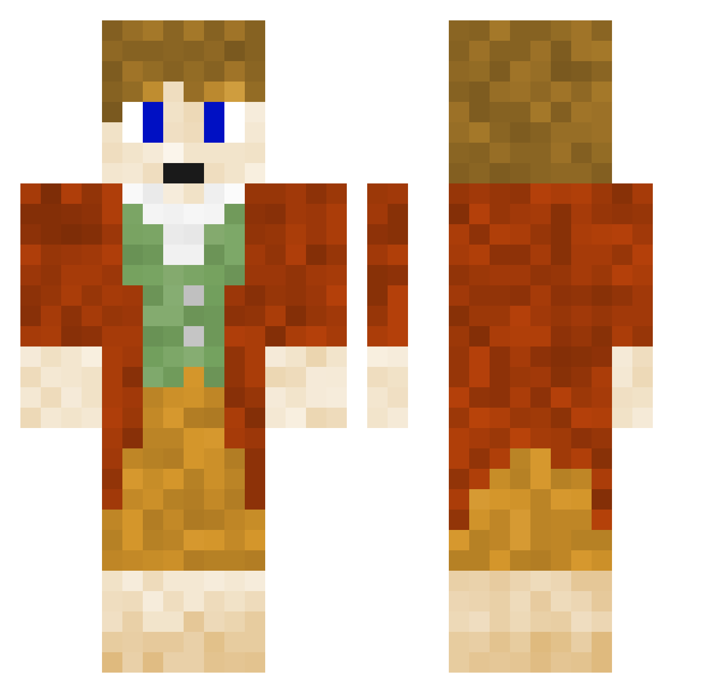Mareschal Minecraft skin, front and back view