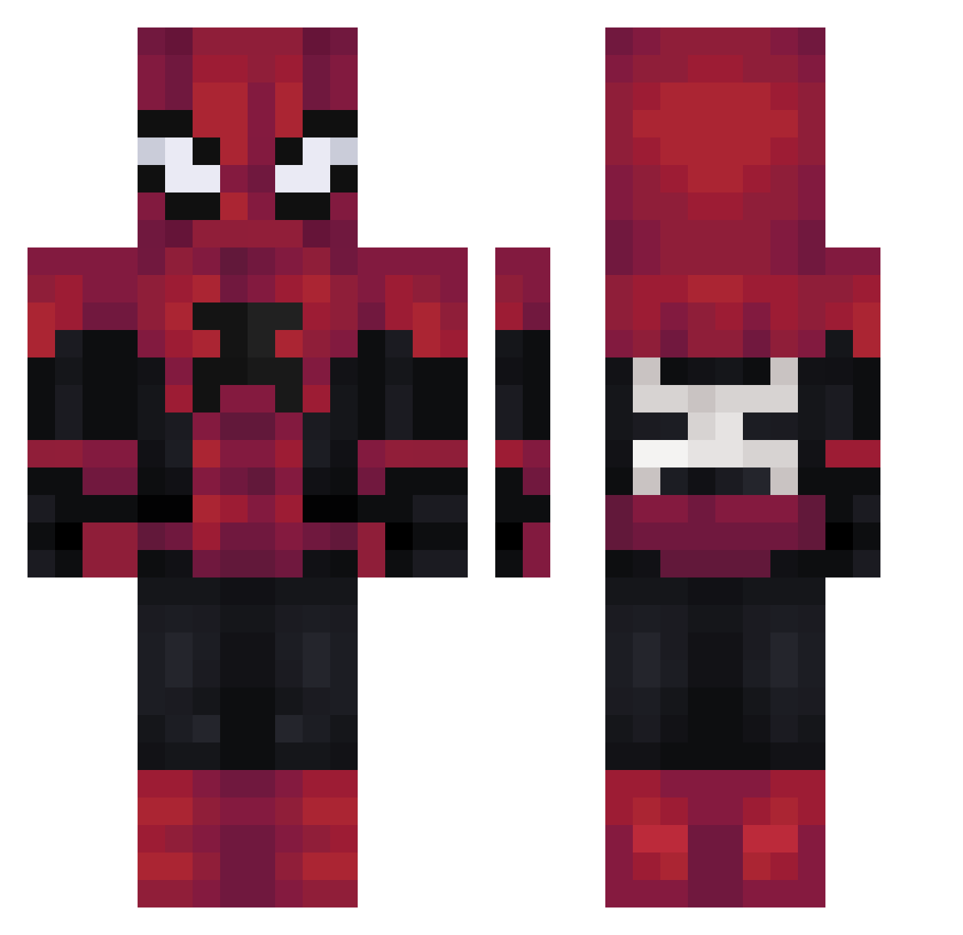 SILVER925 Minecraft skin, front and back view
