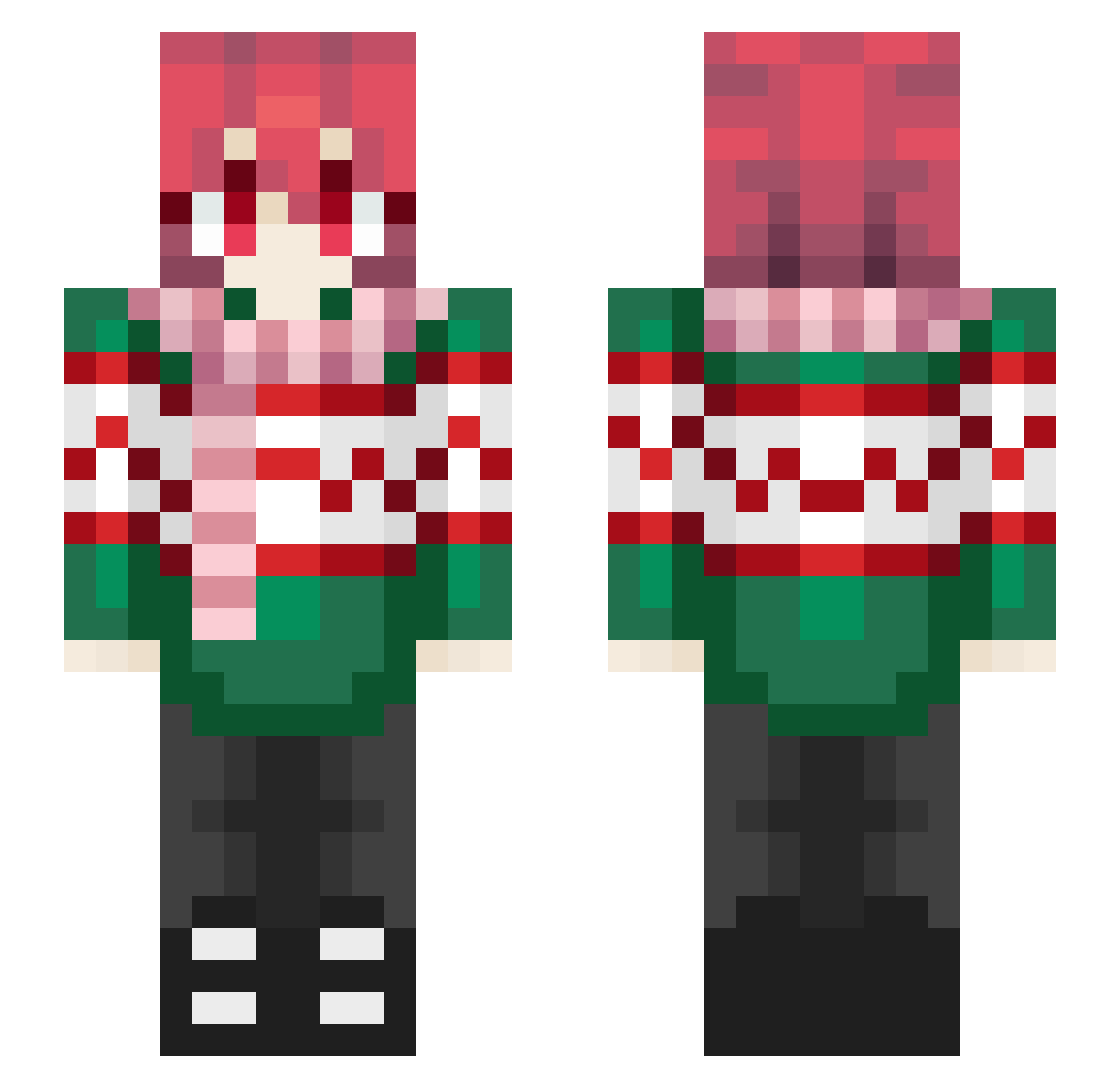 Marshawlyn Minecraft skin, front and back view