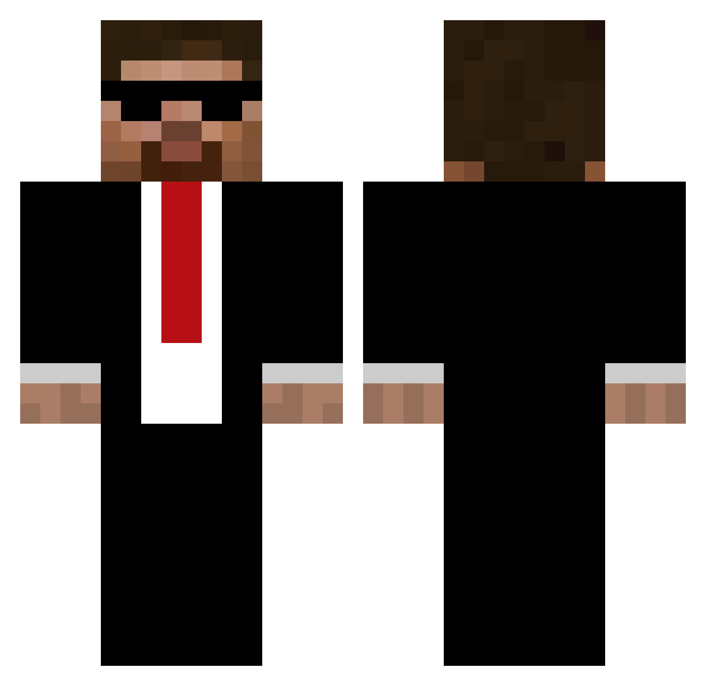 Valbo_ Minecraft skin, front and back view