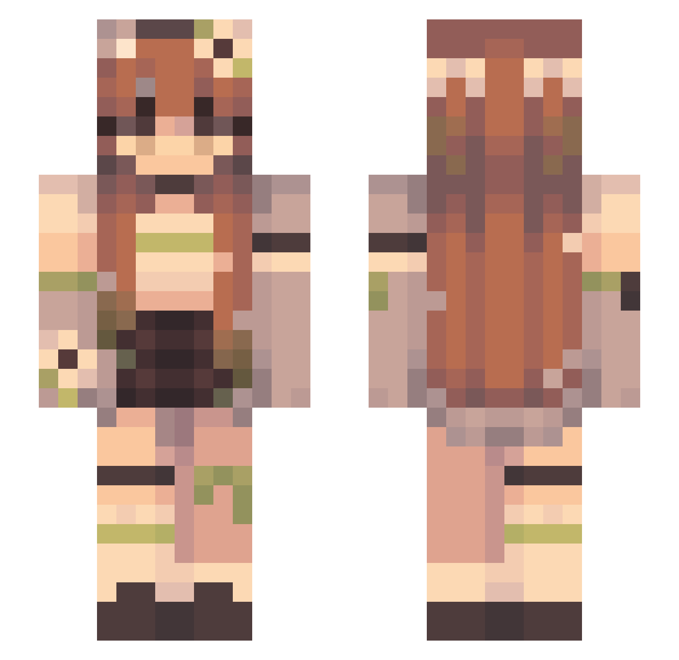 lieve3005 Minecraft skin, front and back view