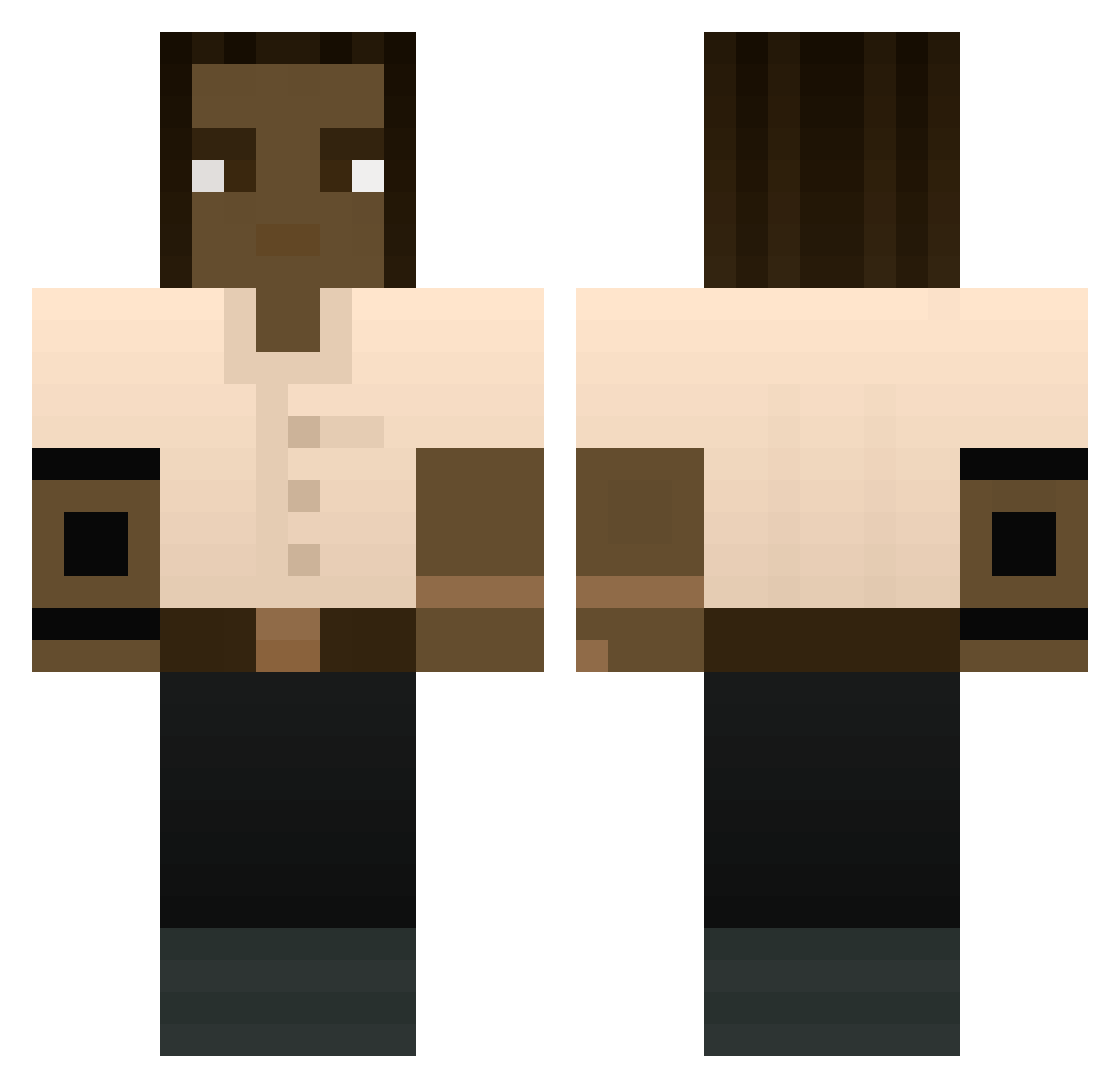 Lehve Minecraft skin, front and back view