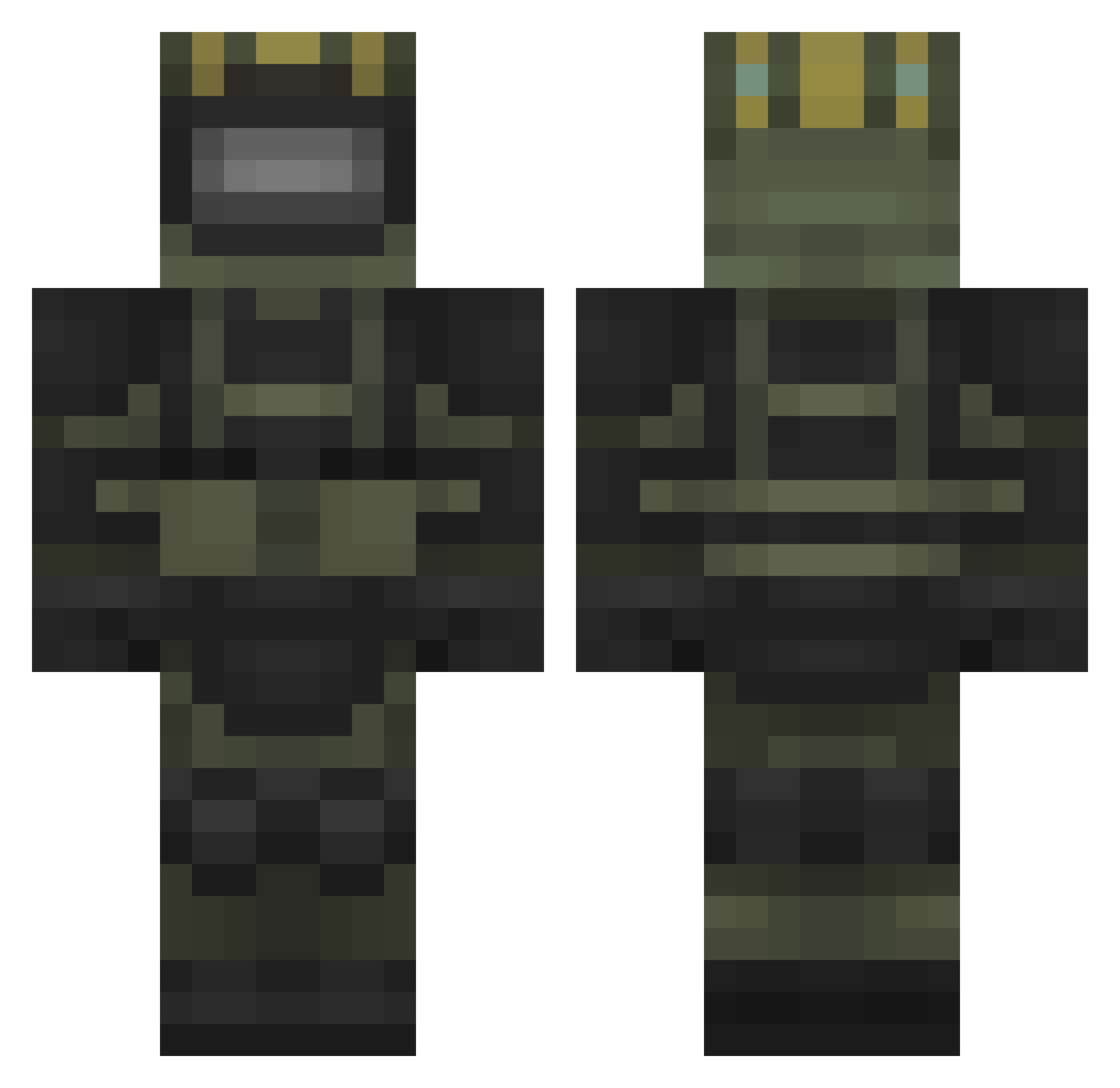 dragon66600 Minecraft skin, front and back view