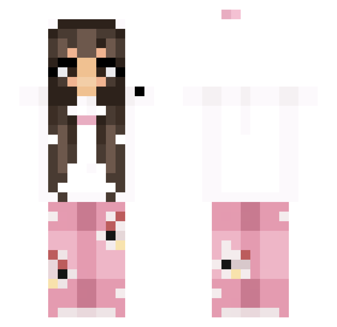 xyeoka Minecraft skin, front and back view