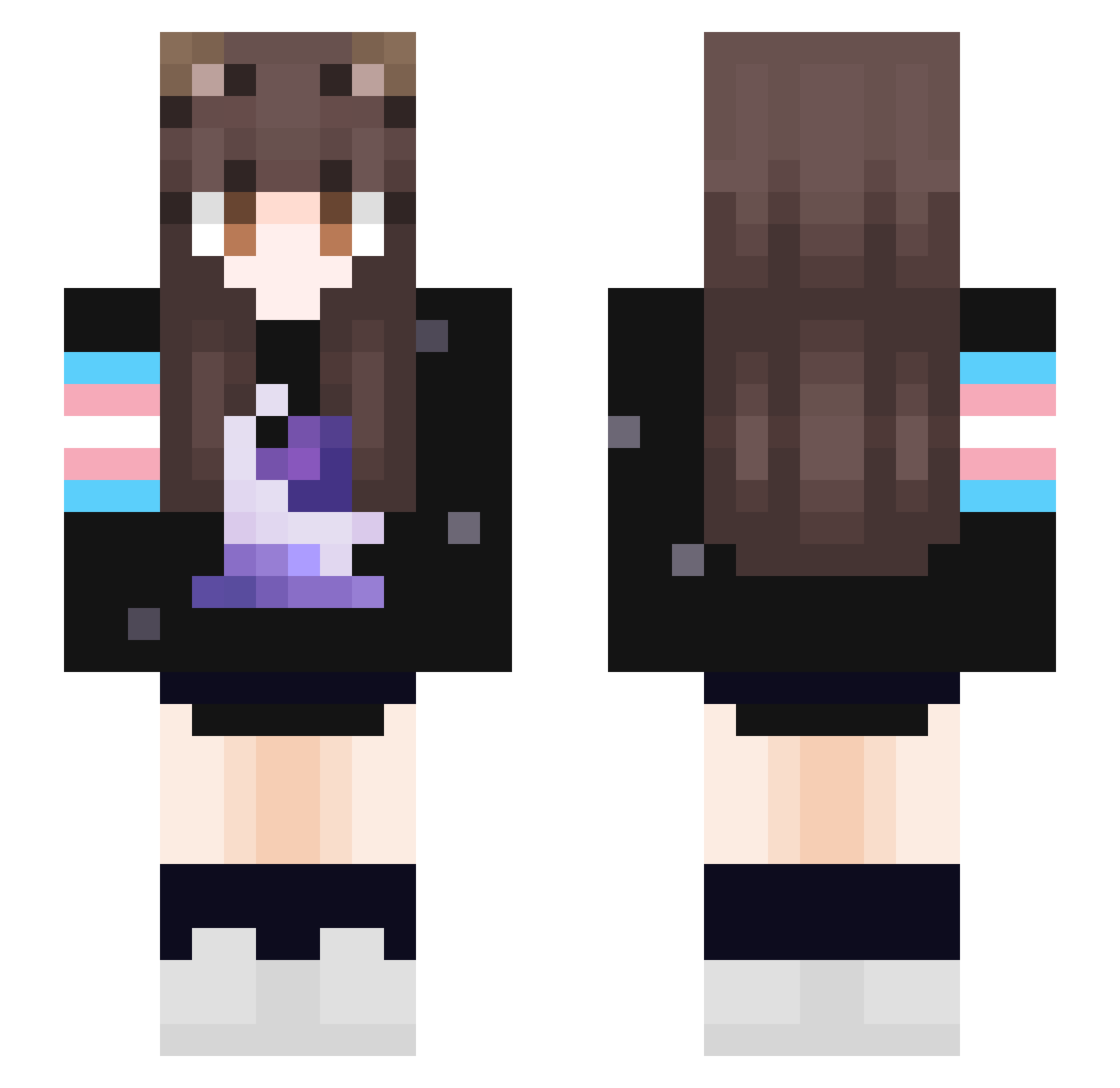 PuppygirlSophie Minecraft skin, front and back view