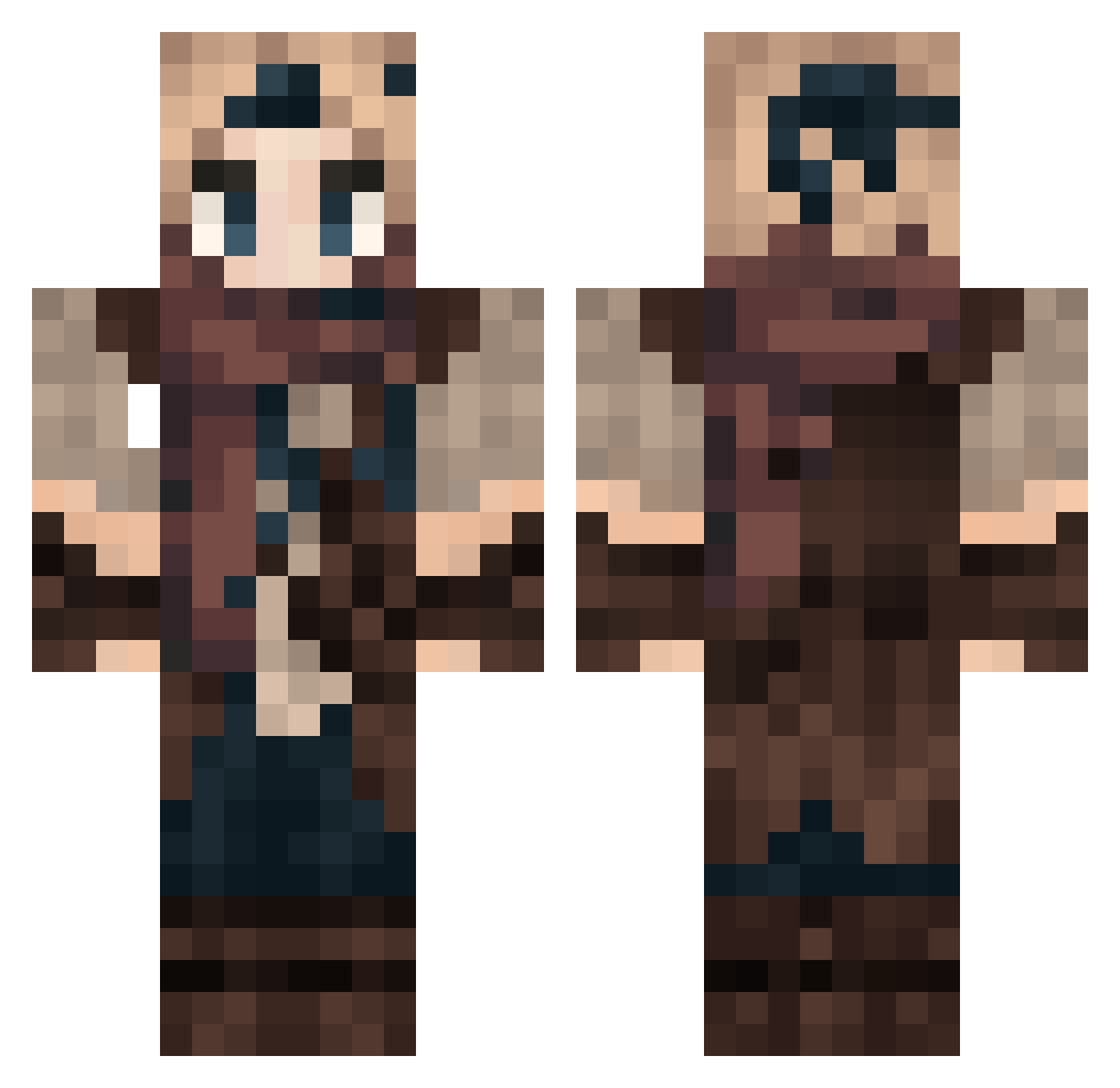 silliesaaron Minecraft skin, front and back view