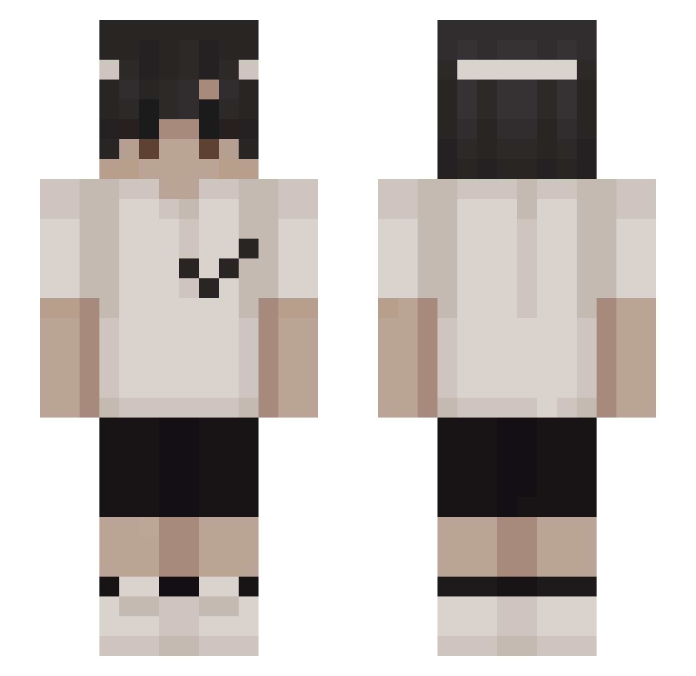 RajaYeison14 Minecraft skin, front and back view