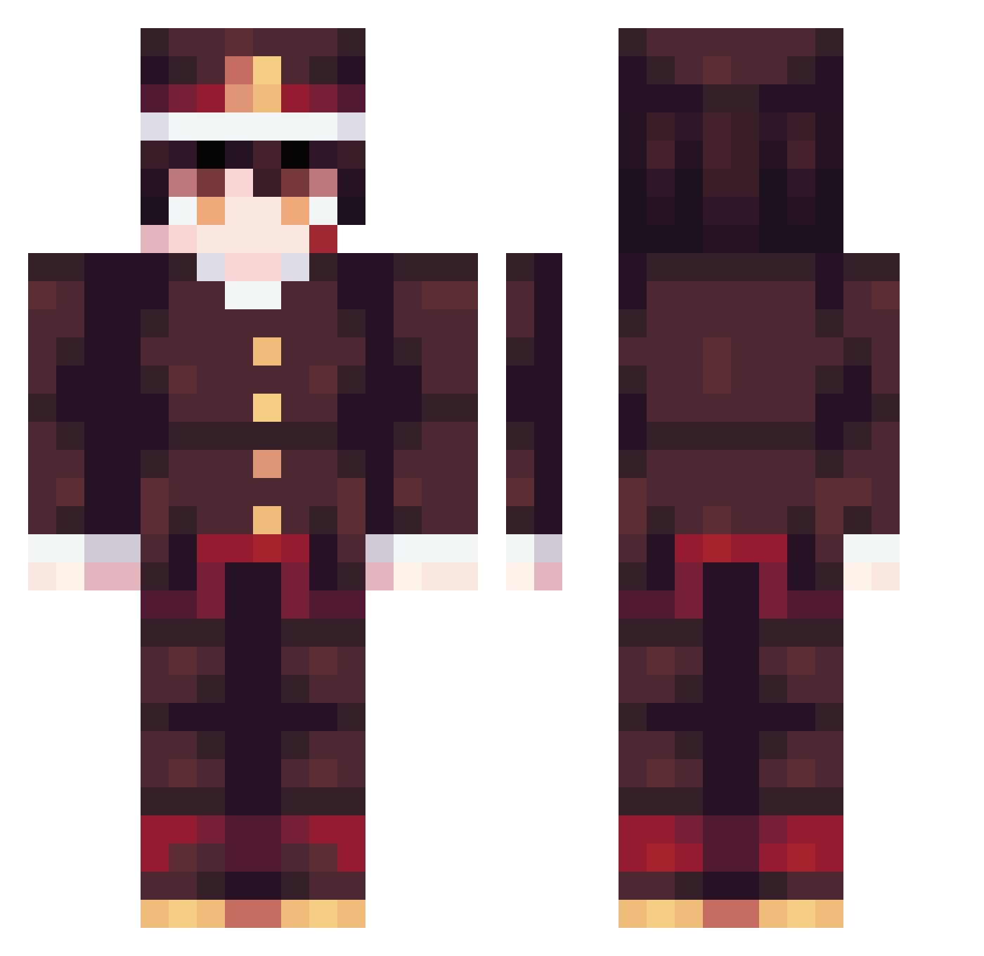 BOYKISSERKING Minecraft skin, front and back view