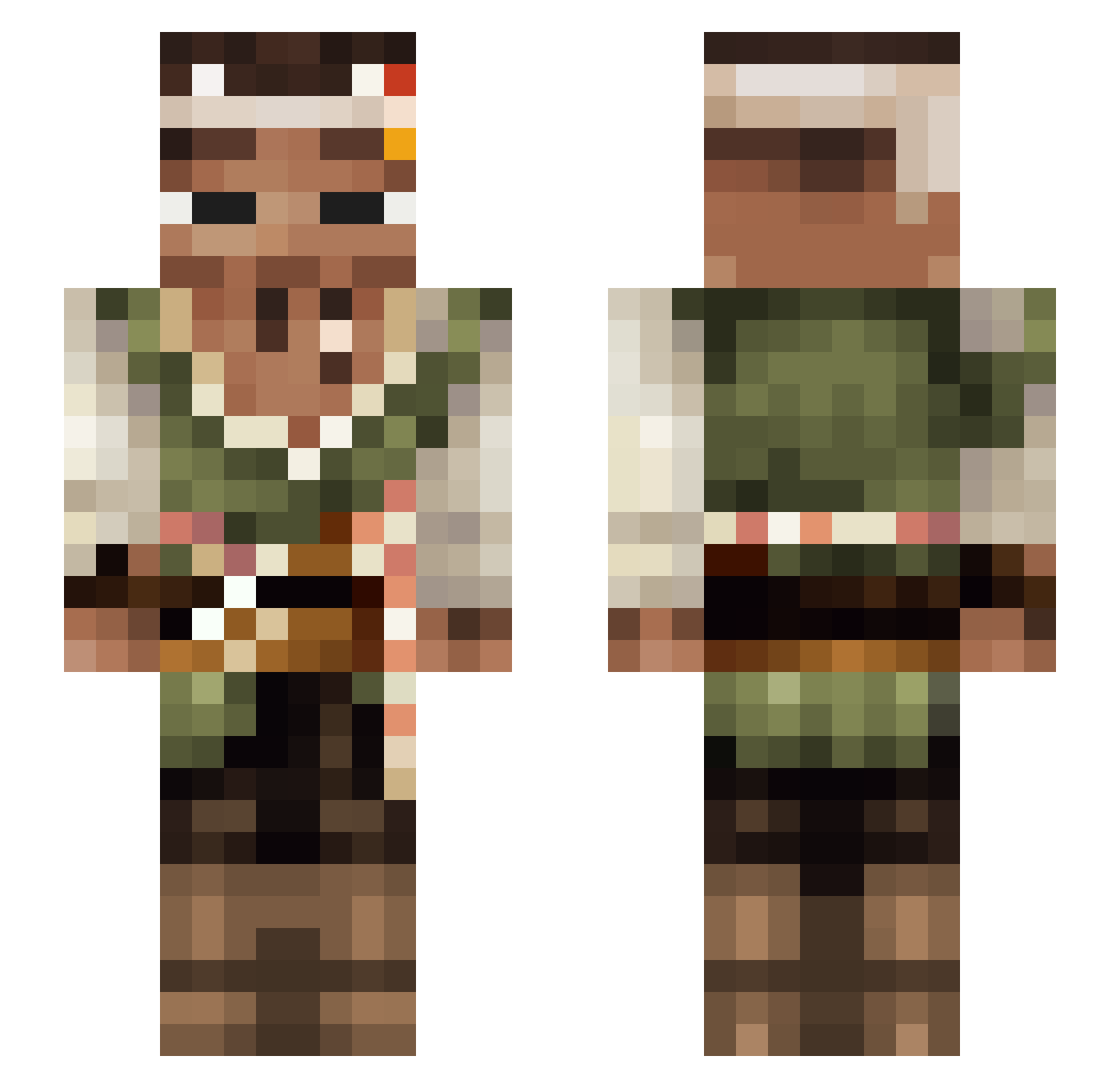 bbbalcklung Minecraft skin, front and back view