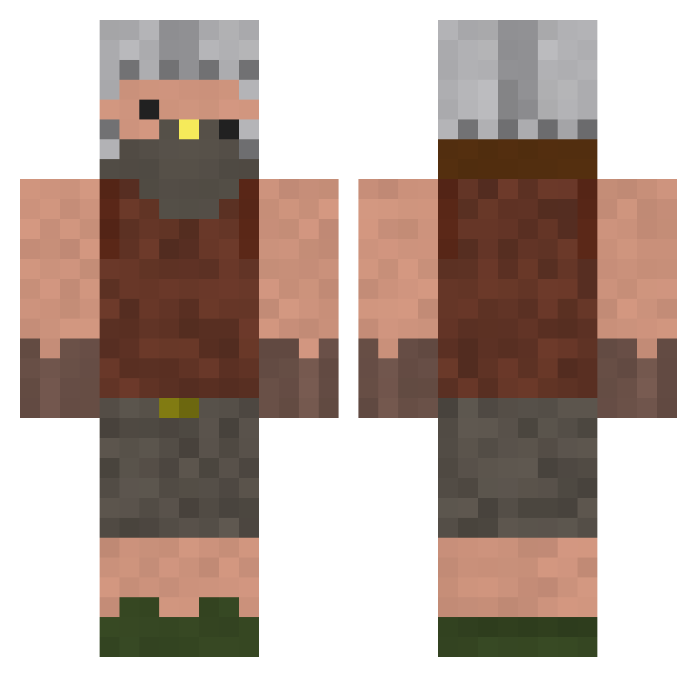Gongdupal Minecraft skin, front and back view